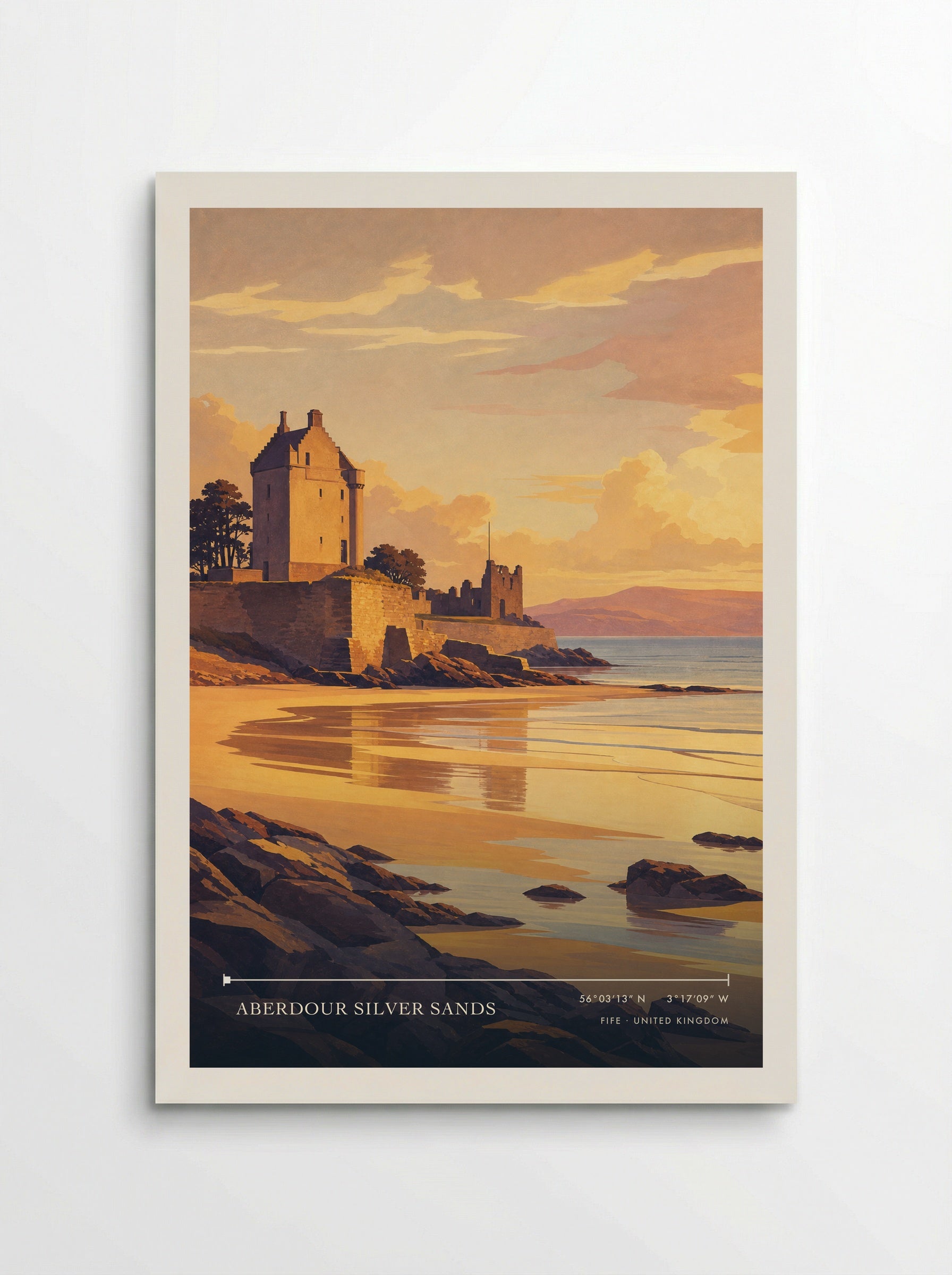 Aberdour Silver Sands Fife United Kingdom Travel Poster - Poster