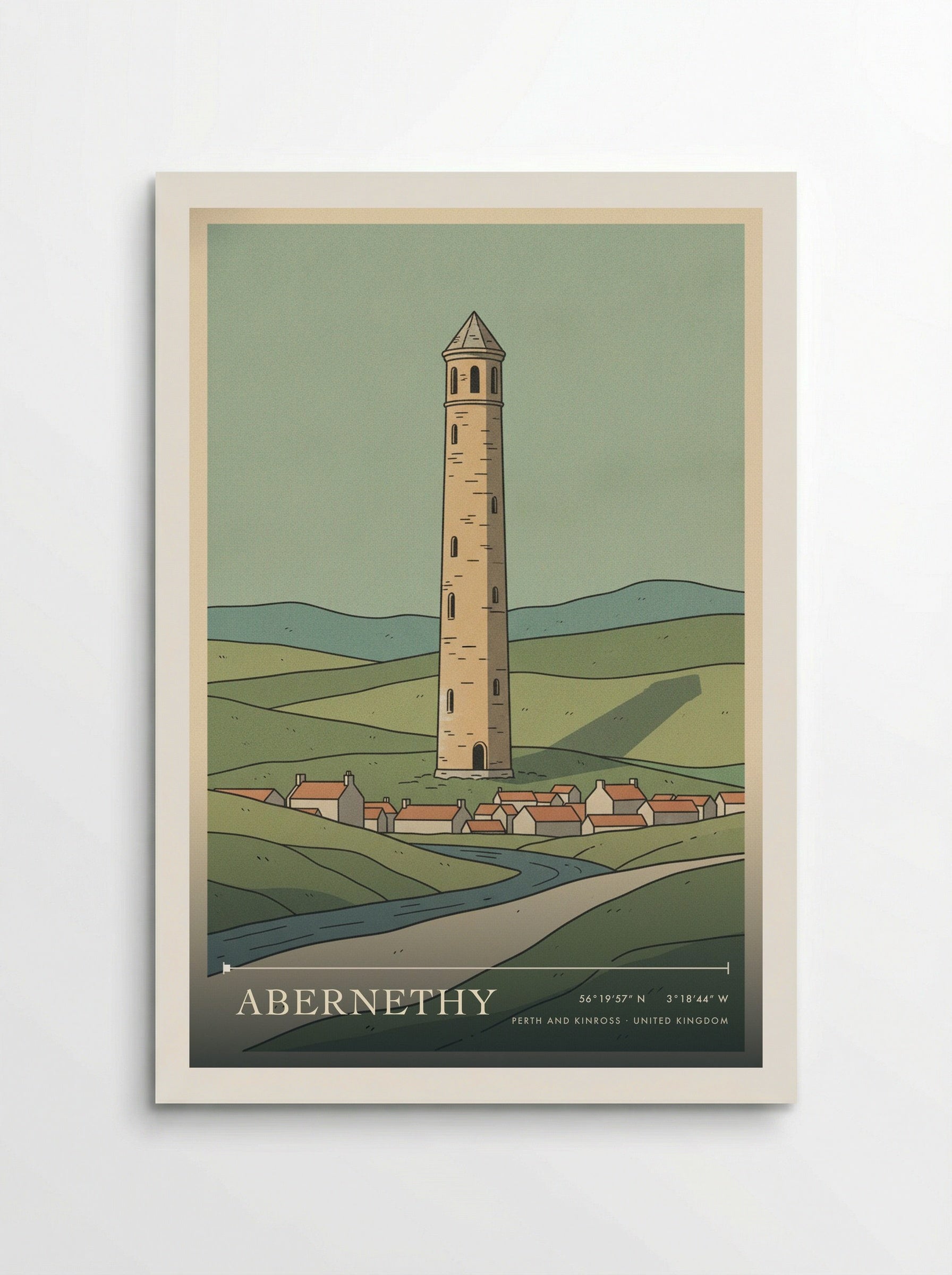 Abernethy Perth and Kinross United Kingdom Travel Poster - Poster