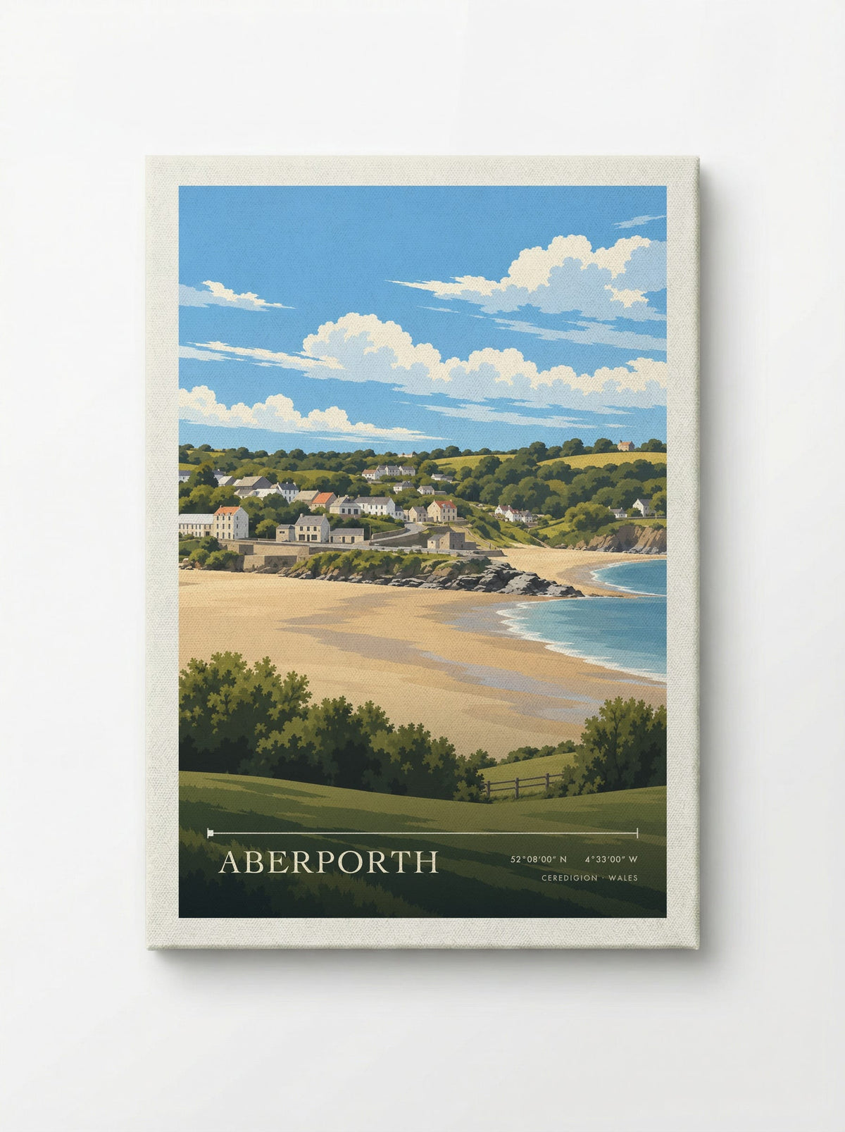 Aberporth, Ceredigion | Travel Poster - Canvas