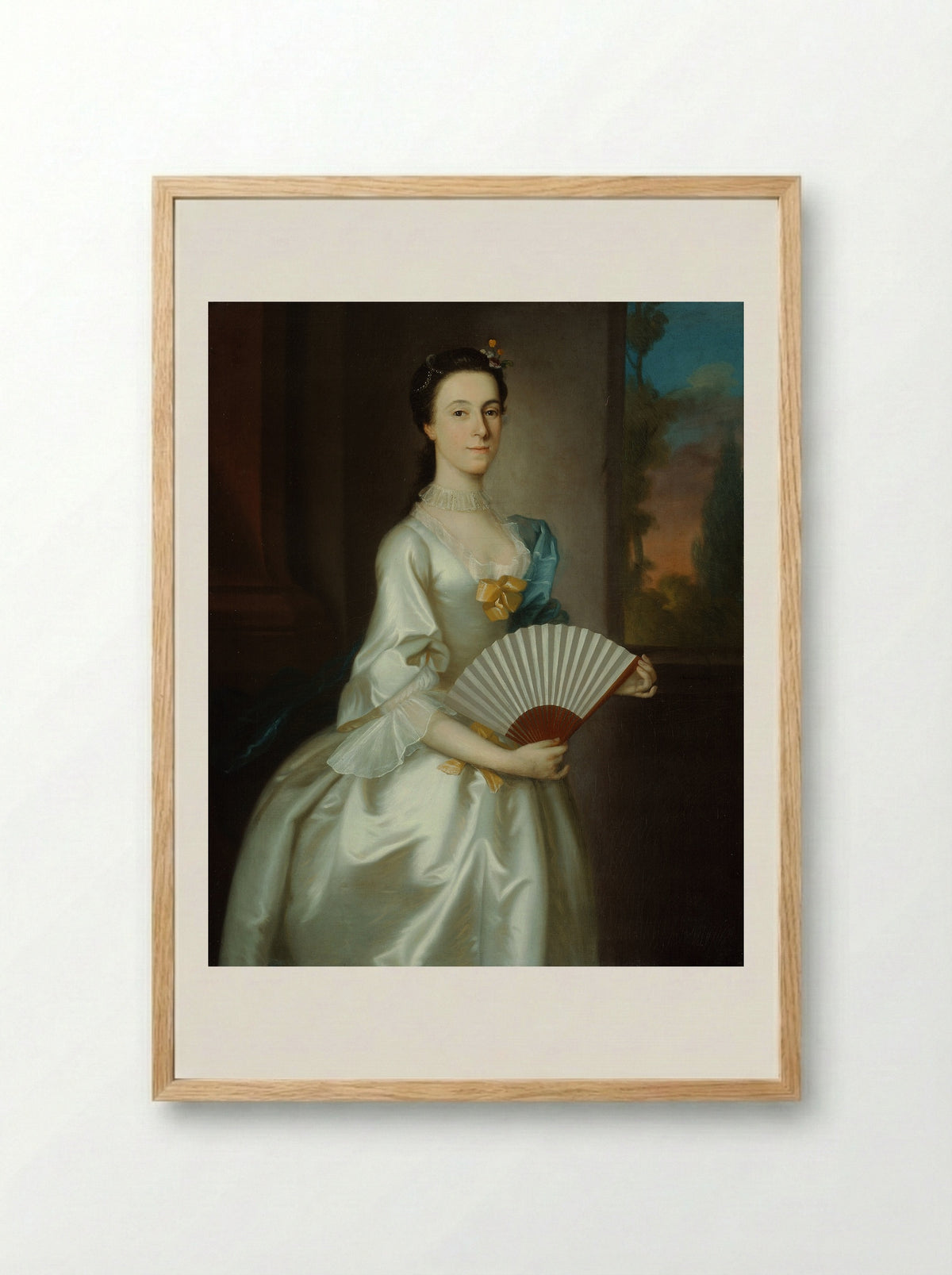 Abigail Chesebrough (Mrs. Alexander Grant) - Joseph Blackburn - Framed Print Wood