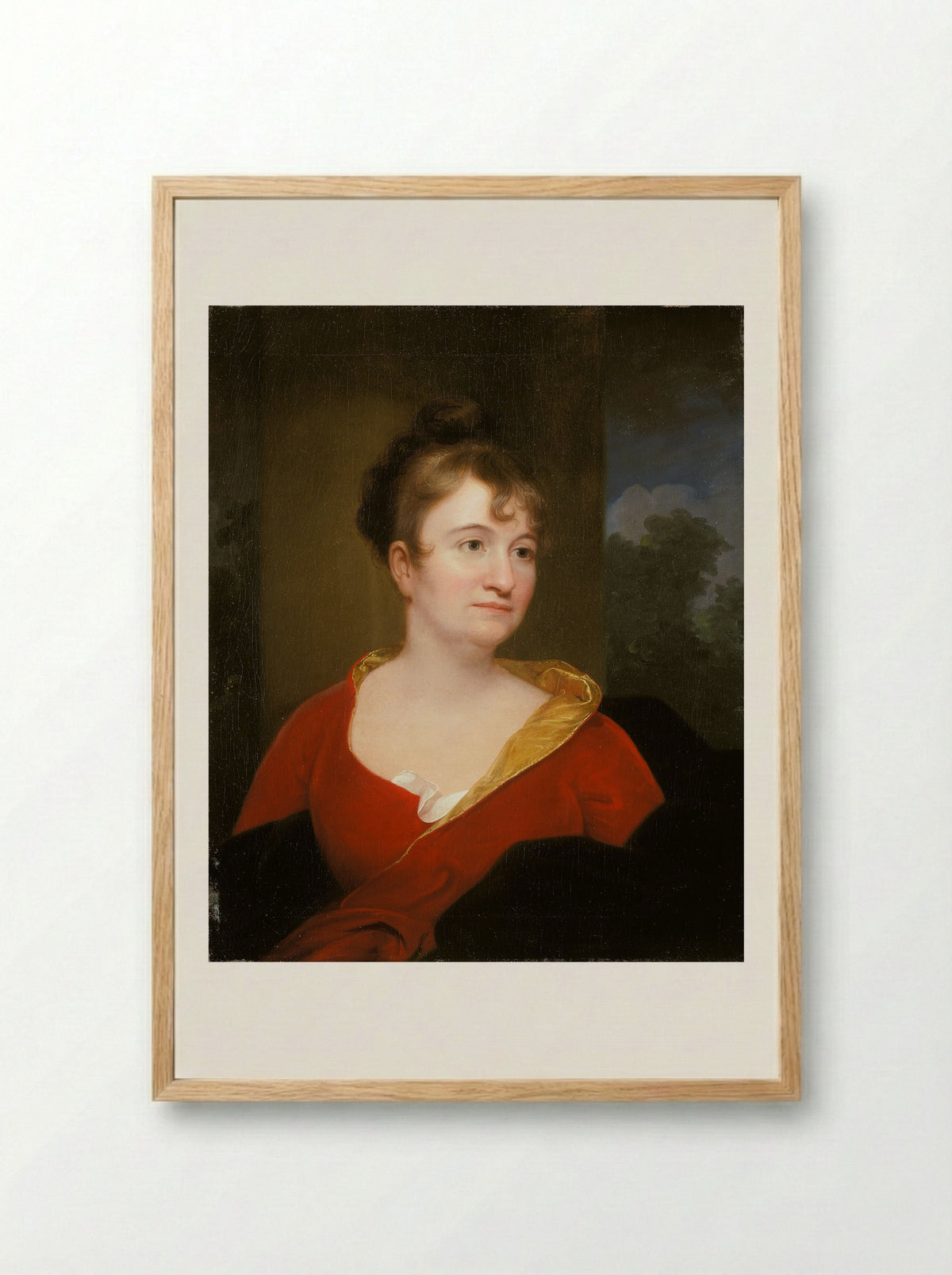 Abigail Inskeep Bradford - Rembrandt Peale - Framed Print Wood