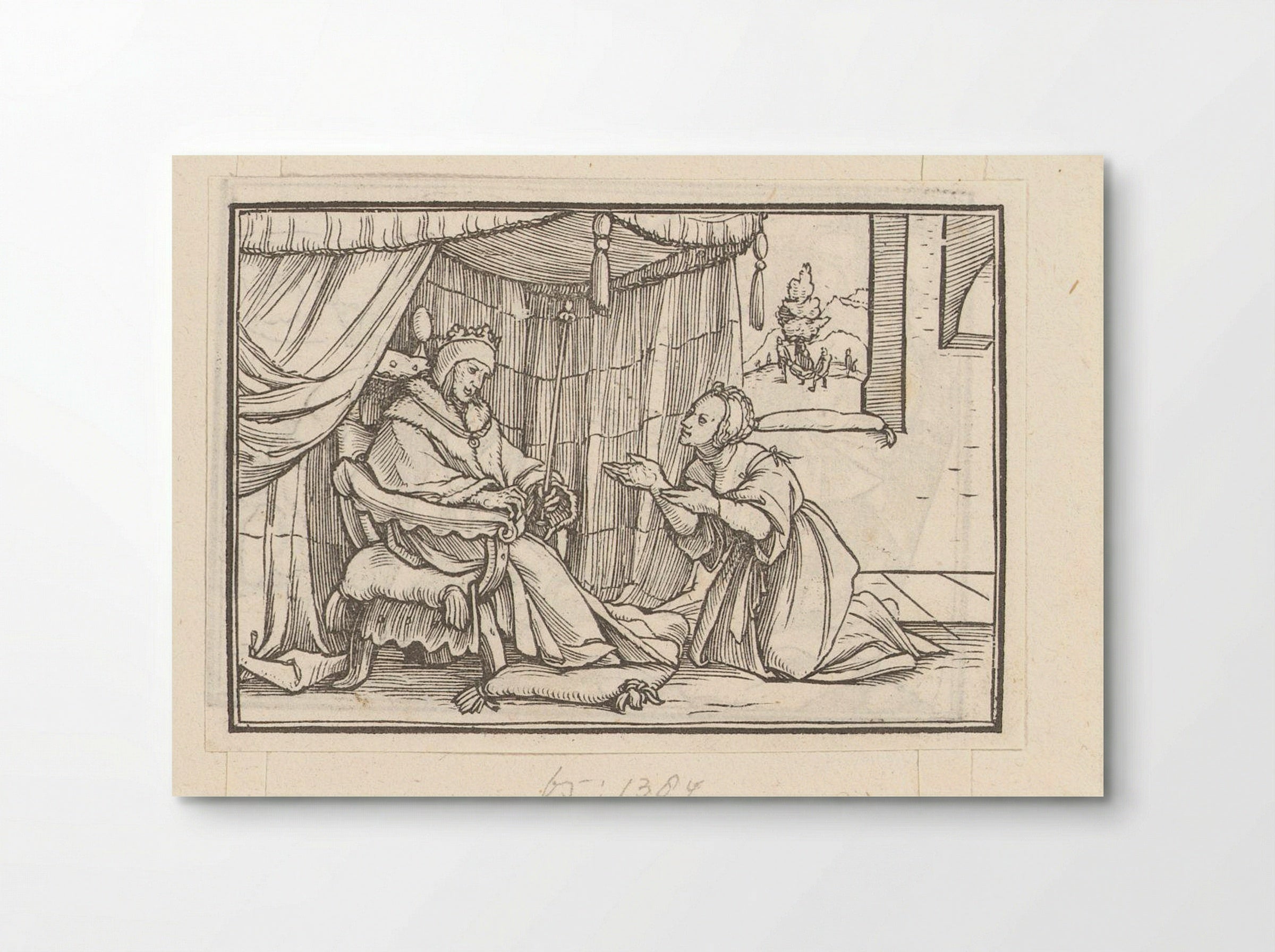 Abishag Kneeling Before David - Veit Rudolf Specklin - Poster