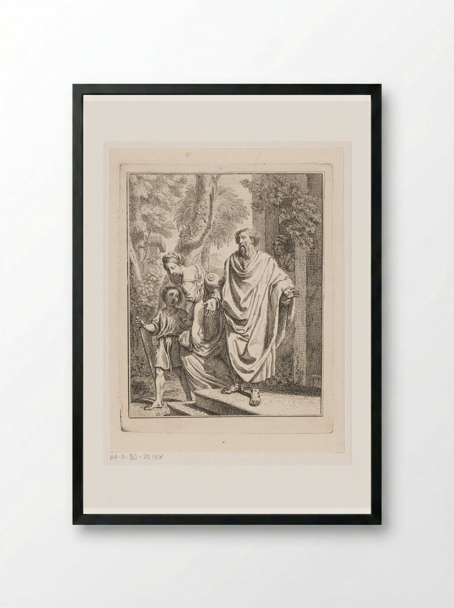 Abraham Casting Out Hagar and Ishmael - Louis Fabritius Dubourg - Framed Print Black