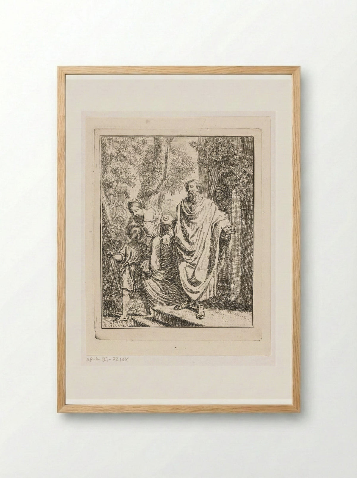 Abraham Casting Out Hagar and Ishmael - Louis Fabritius Dubourg - Framed Print Wood