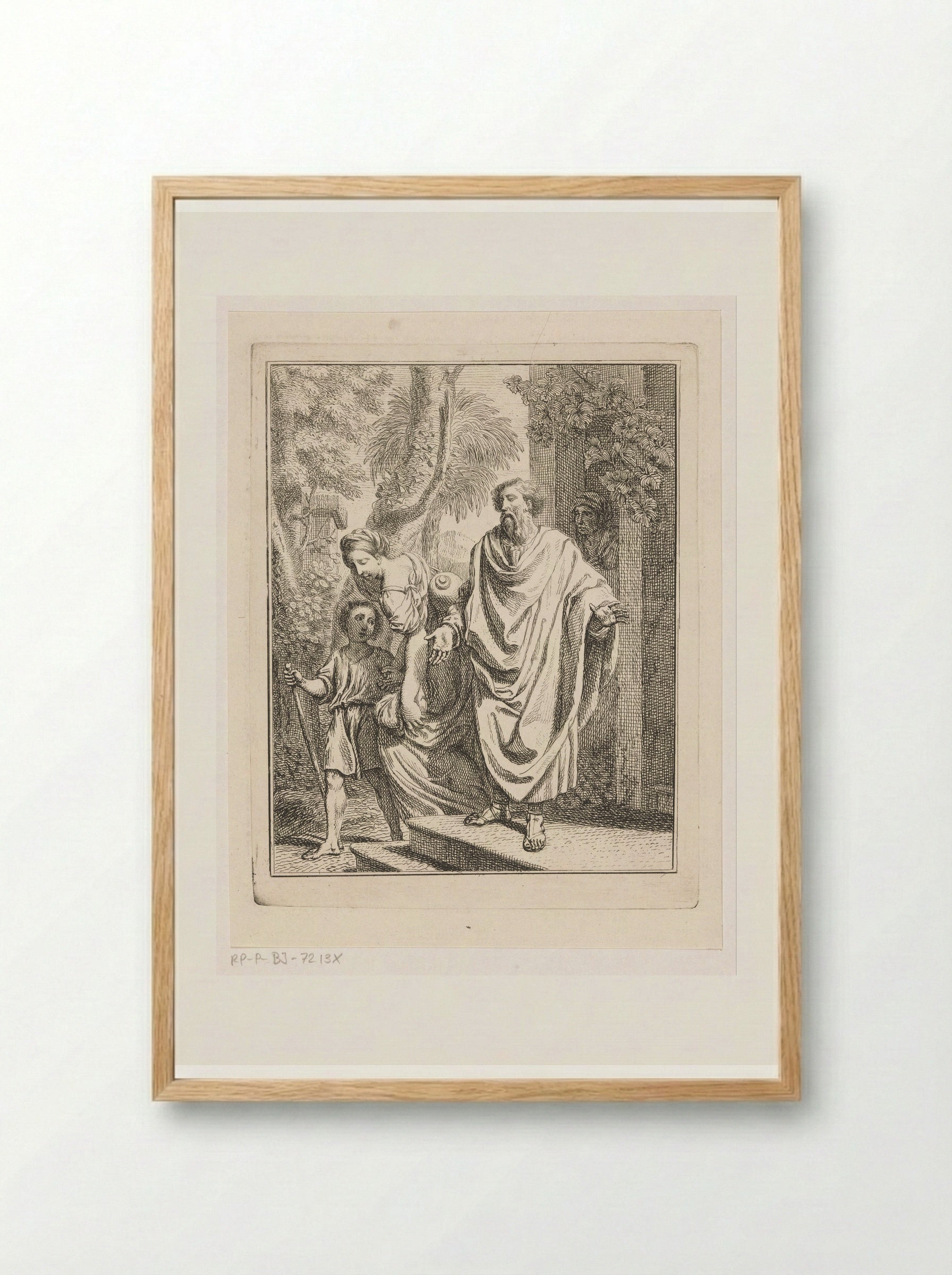 Abraham Casting Out Hagar and Ishmael - Louis Fabritius Dubourg - Framed Print Wood