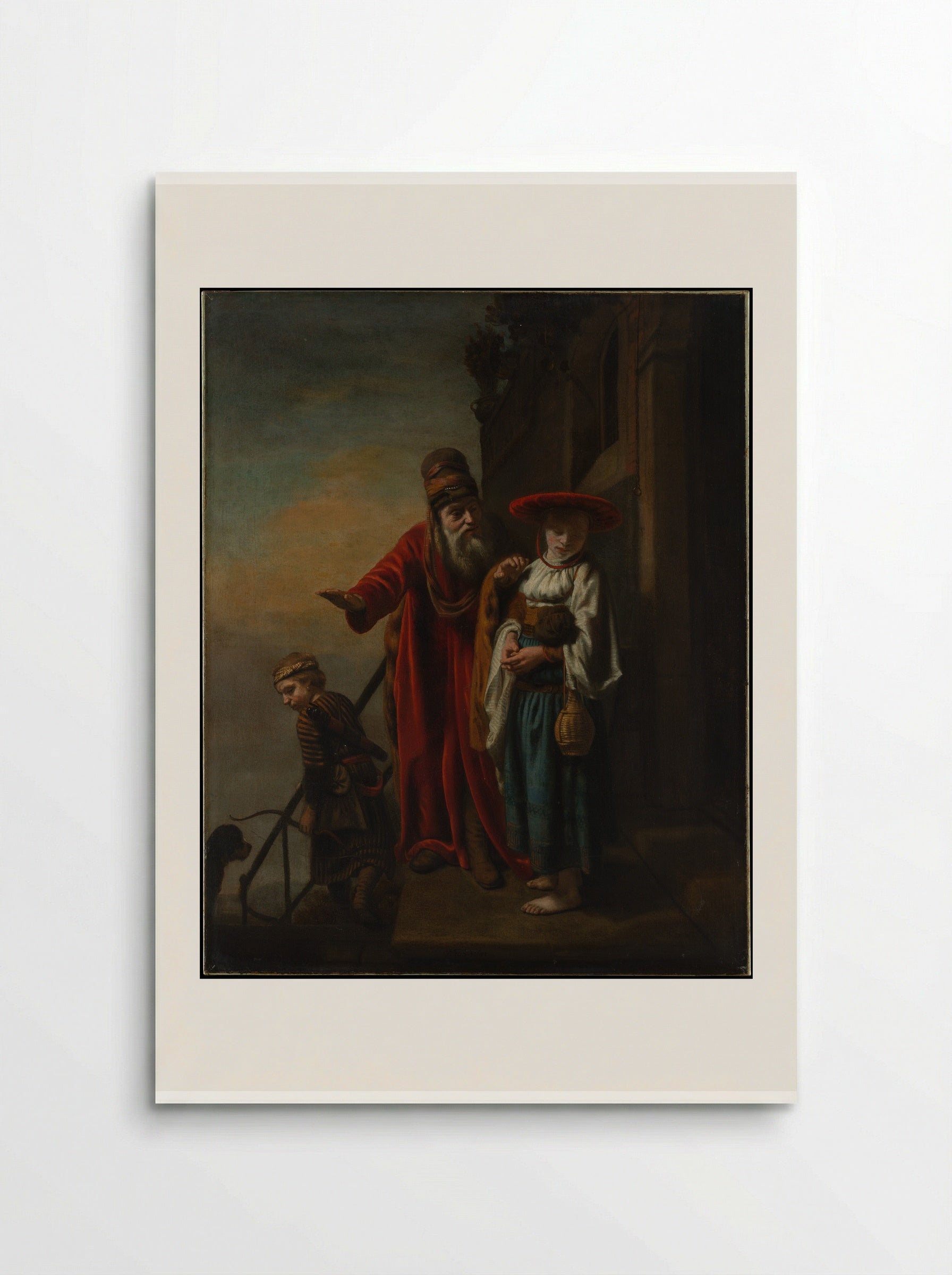 Abraham Dismissing Hagar and Ishmael - Nicolaes Maes - Poster