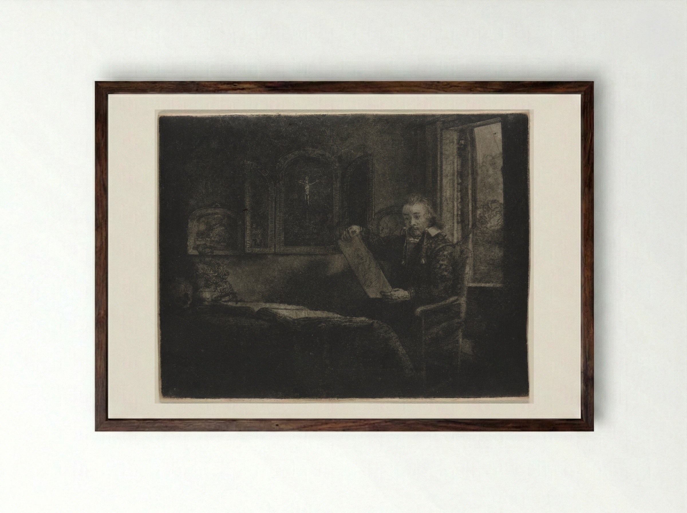 Abraham Francen, Apothecary - Rembrandt Harmensz. van Rijn - Framed Print Dark Wood