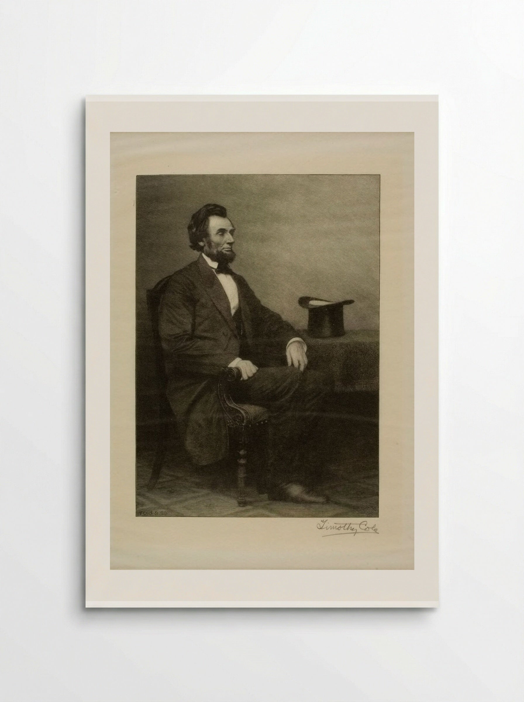 Abraham Lincoln (Wood Engraving) - Timothy Cole - Poster