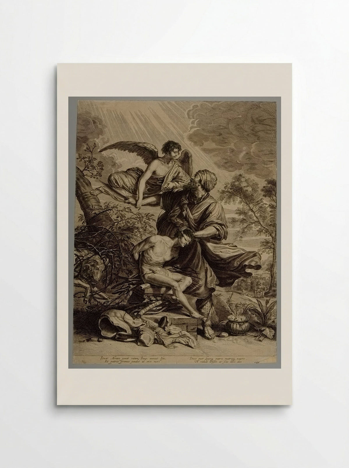 Abraham Offering up Isaac - Schelte Adamsz. Bolswert - Poster