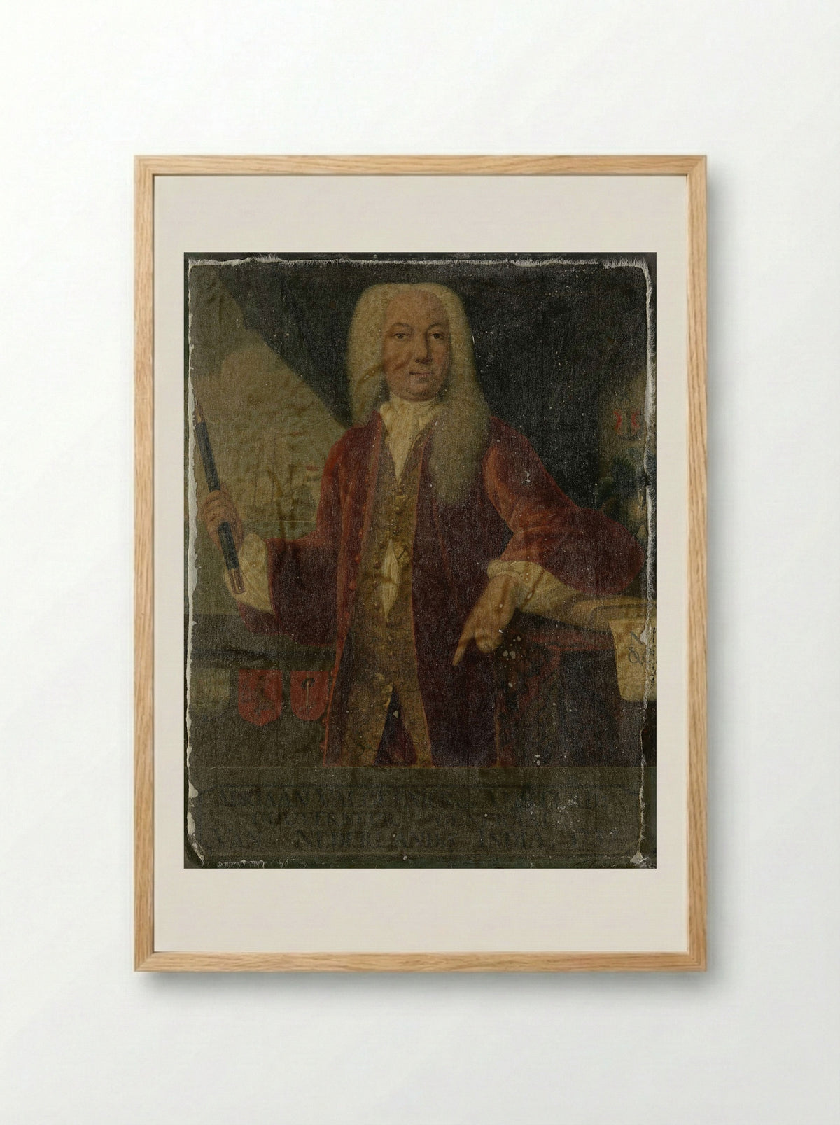 Abraham Patras (1671-1737), Governor-General of the Dutch East Indies - Theodorus Justinus Rheen - Framed Print Wood