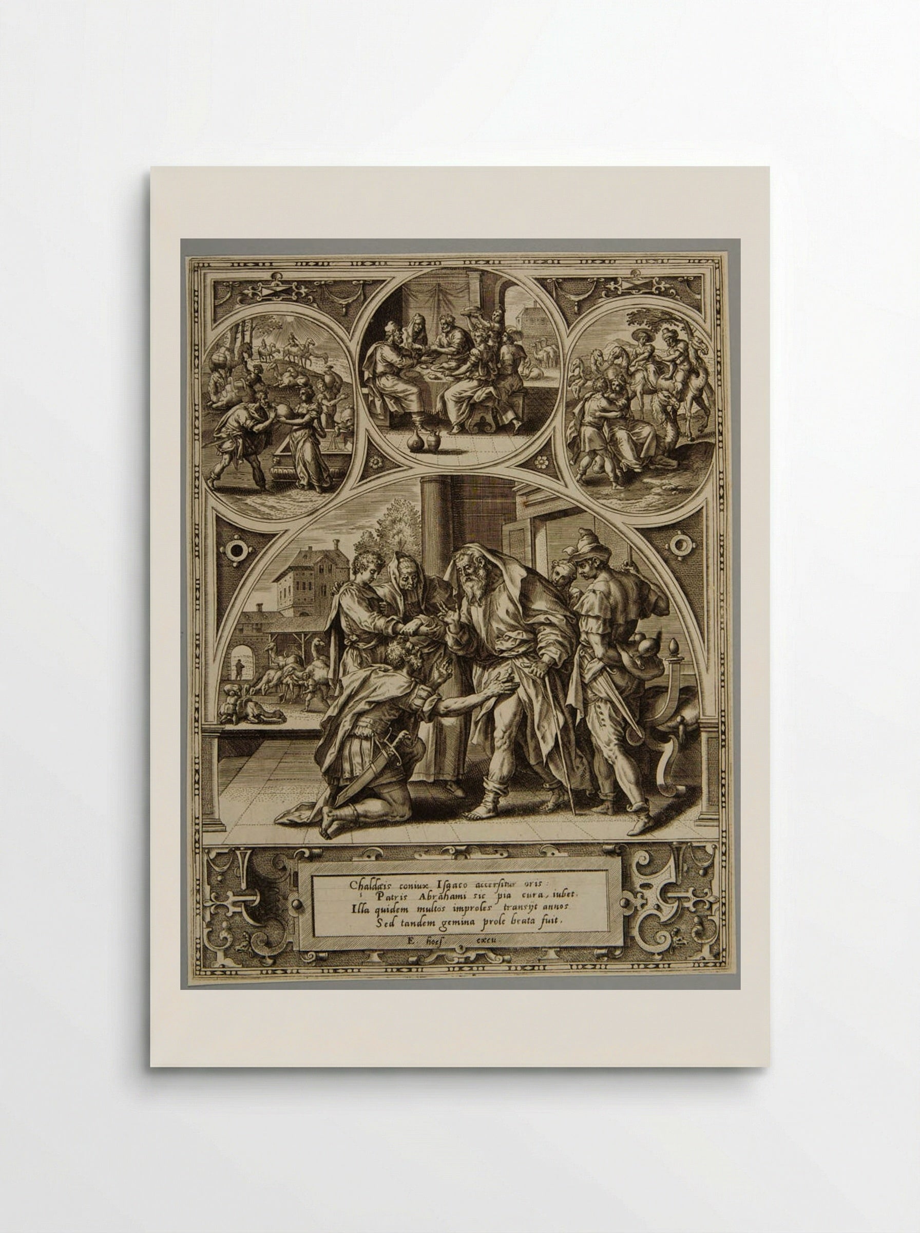 Abraham Sending His Servant for Rebecca - Adriaen Collaert - Poster