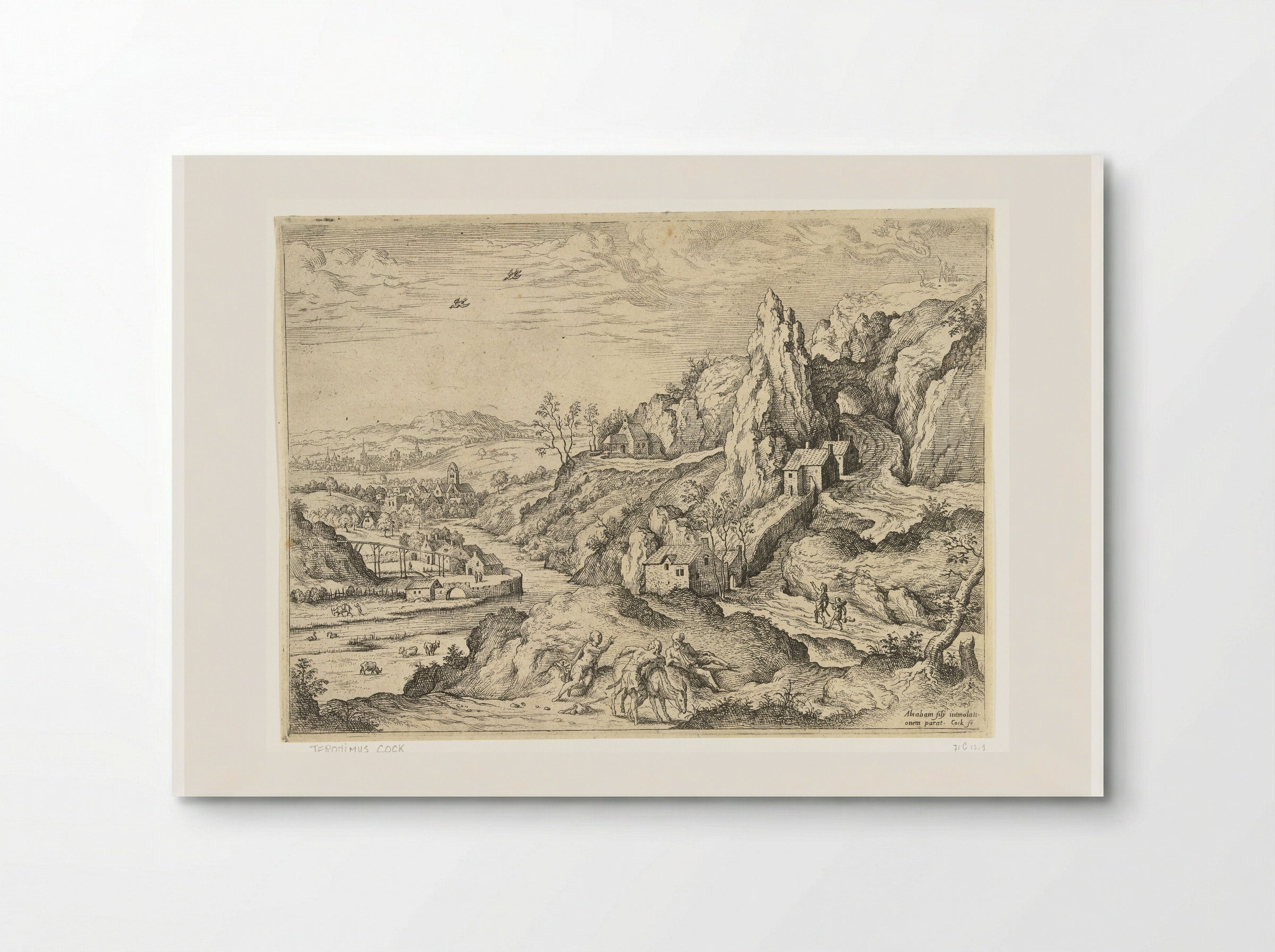 Abraham and Isaac on the Way to the Sacrifice - Hieronymus Cock - Poster