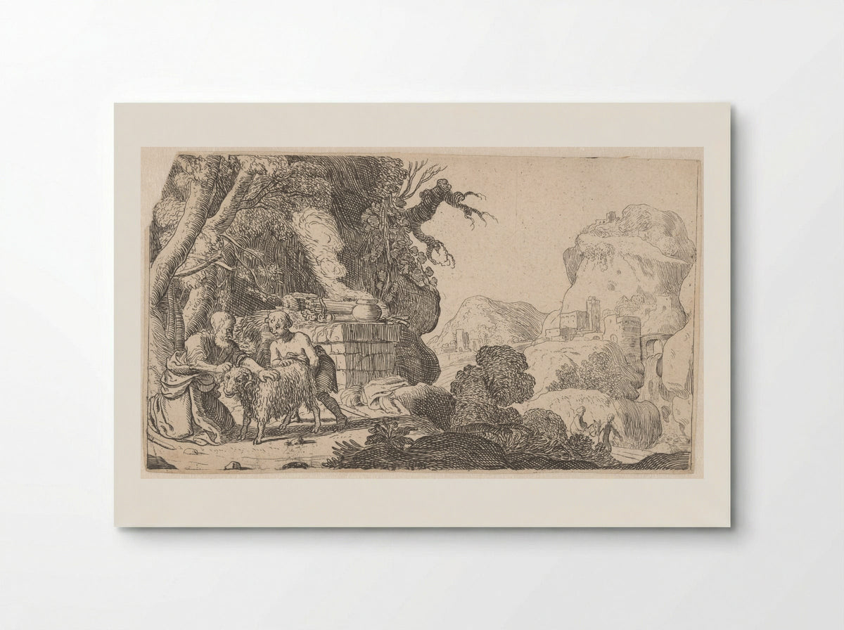 Abraham and Isaac with the Sacrificial Ram - Nicolaes Moeyaert - Poster