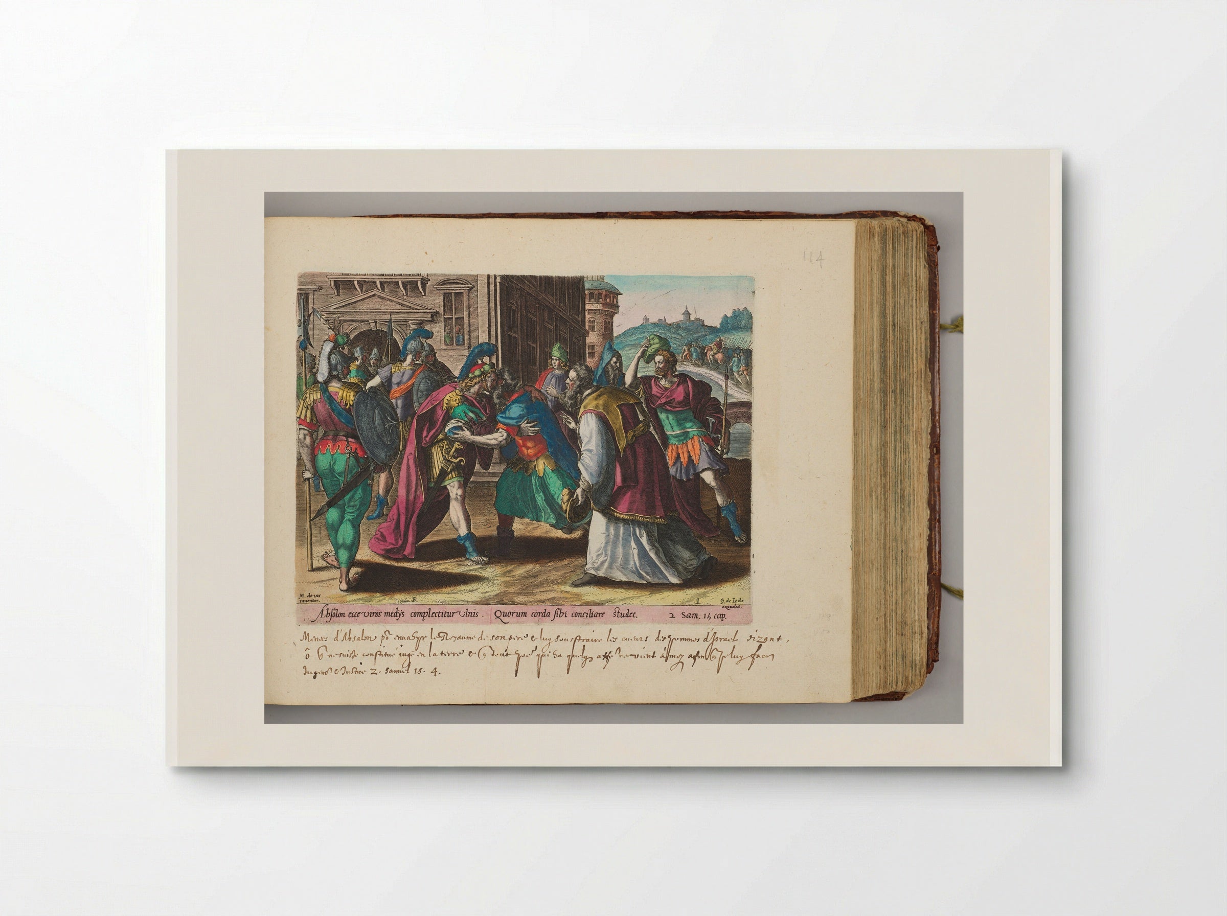 Absalom Conspiring outside the Gates of Jerusalem - Johannes Wierix - Poster