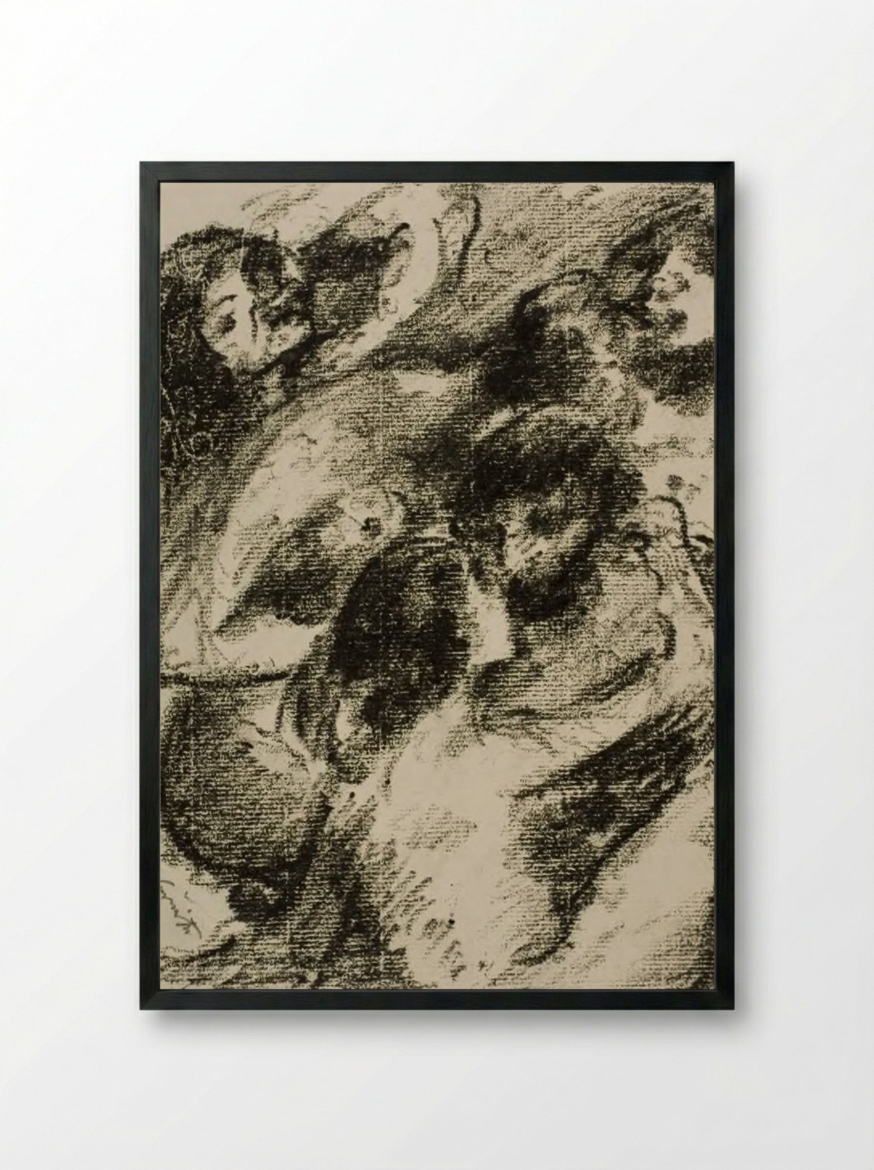 Absalom goes unto his father's concubines (II Samuel 16: 21-23) - Lovis Corinth - Framed Print Black