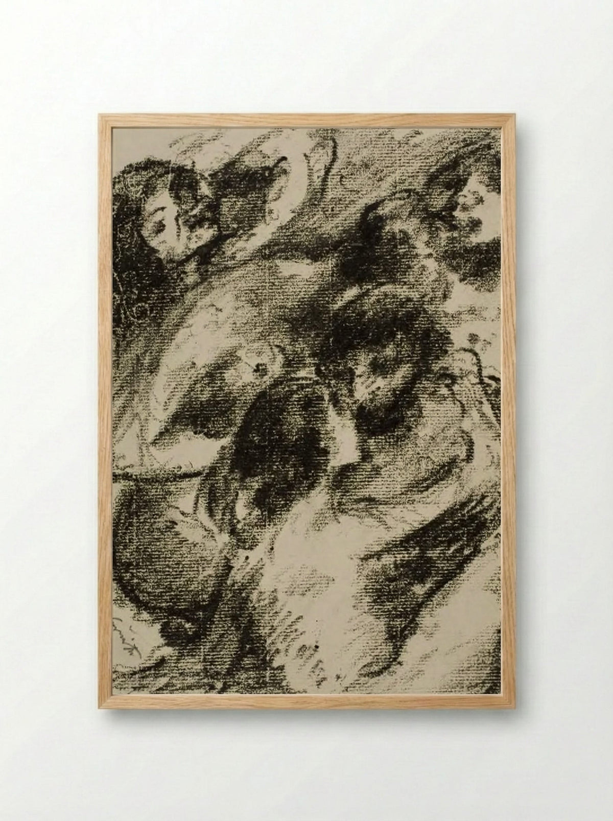 Absalom goes unto his father's concubines (II Samuel 16: 21-23) - Lovis Corinth - Framed Print Wood