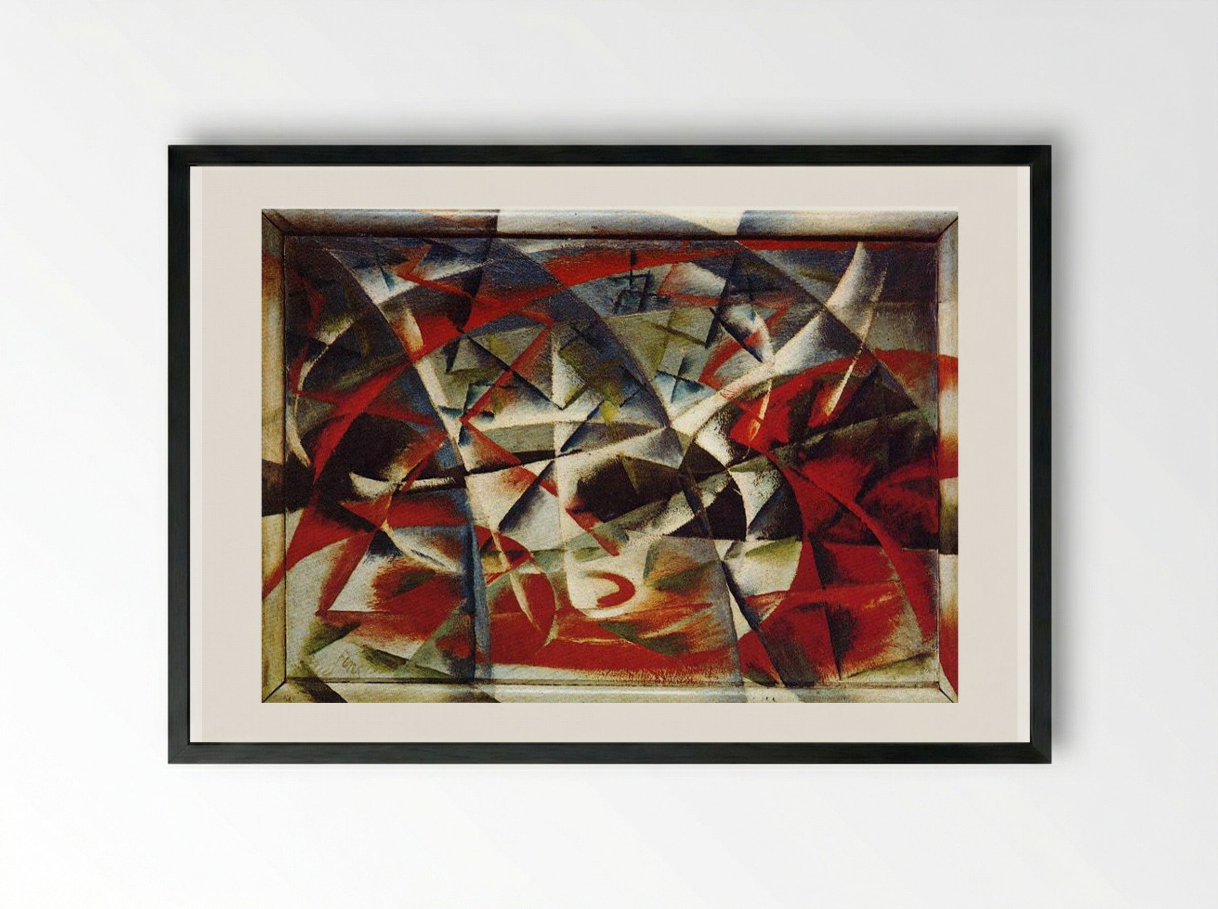 Abstract Speed + Sound - Giacomo Balla - Framed Print Black