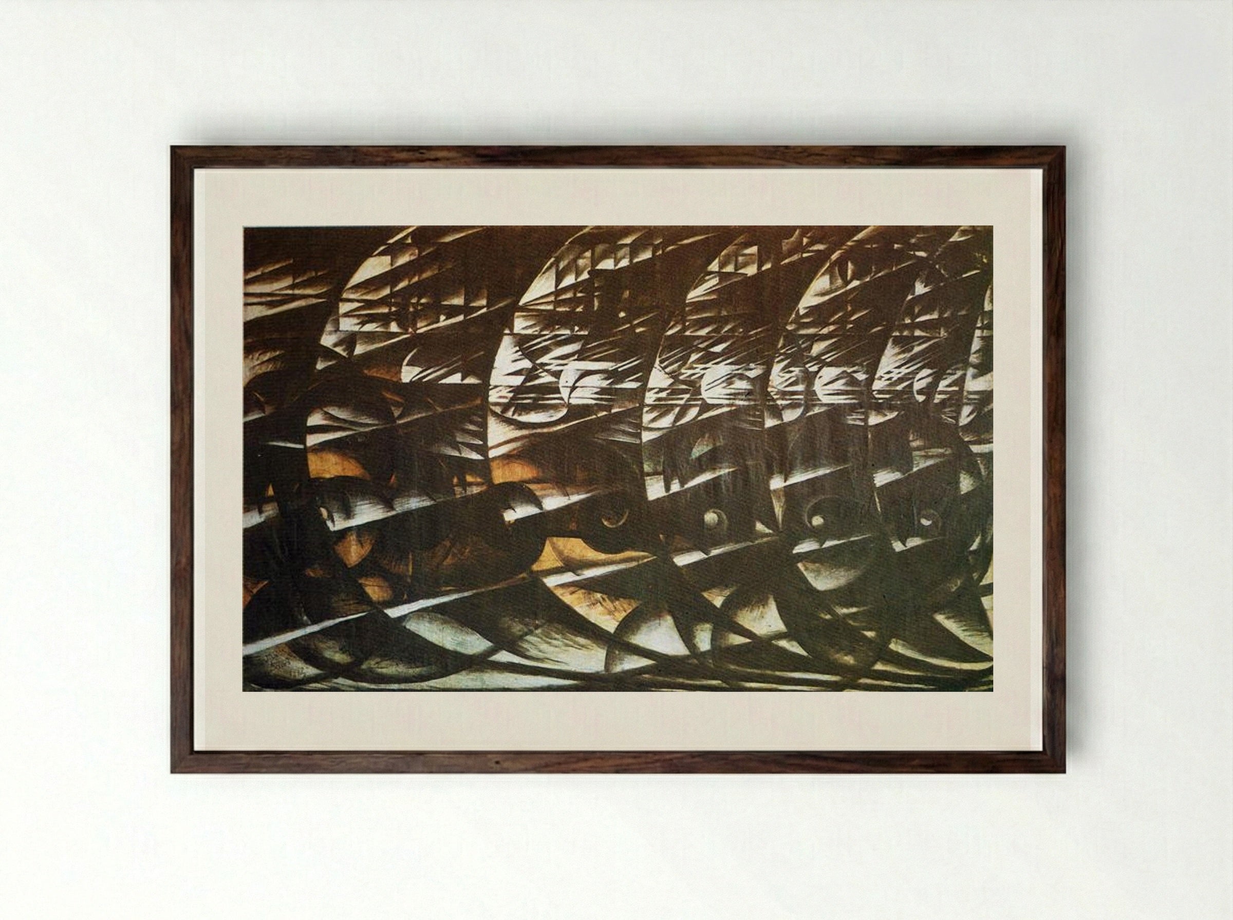 Abstract Speed - Giacomo Balla - Framed Print Dark Wood
