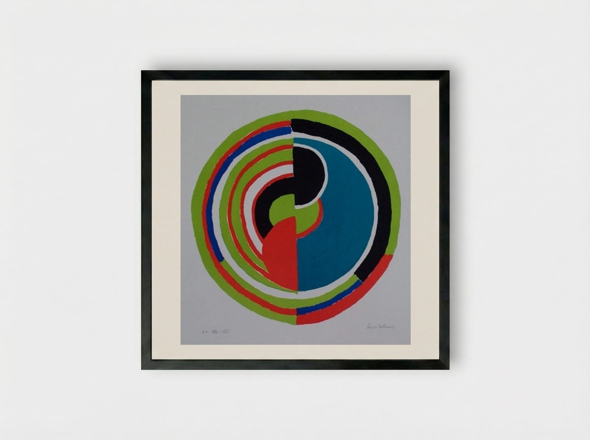 Abstract Swirl - Sonia Delaunay - Framed Print Black