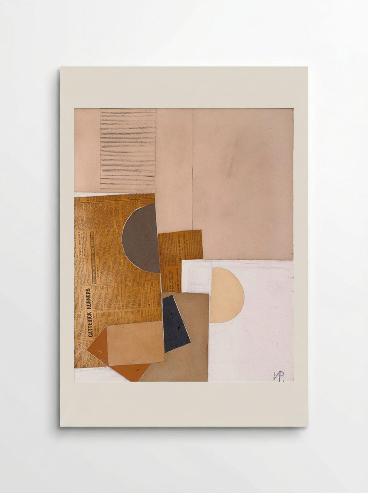 Abstract in White, Grey and Ochre - Victor Pasmore - Poster