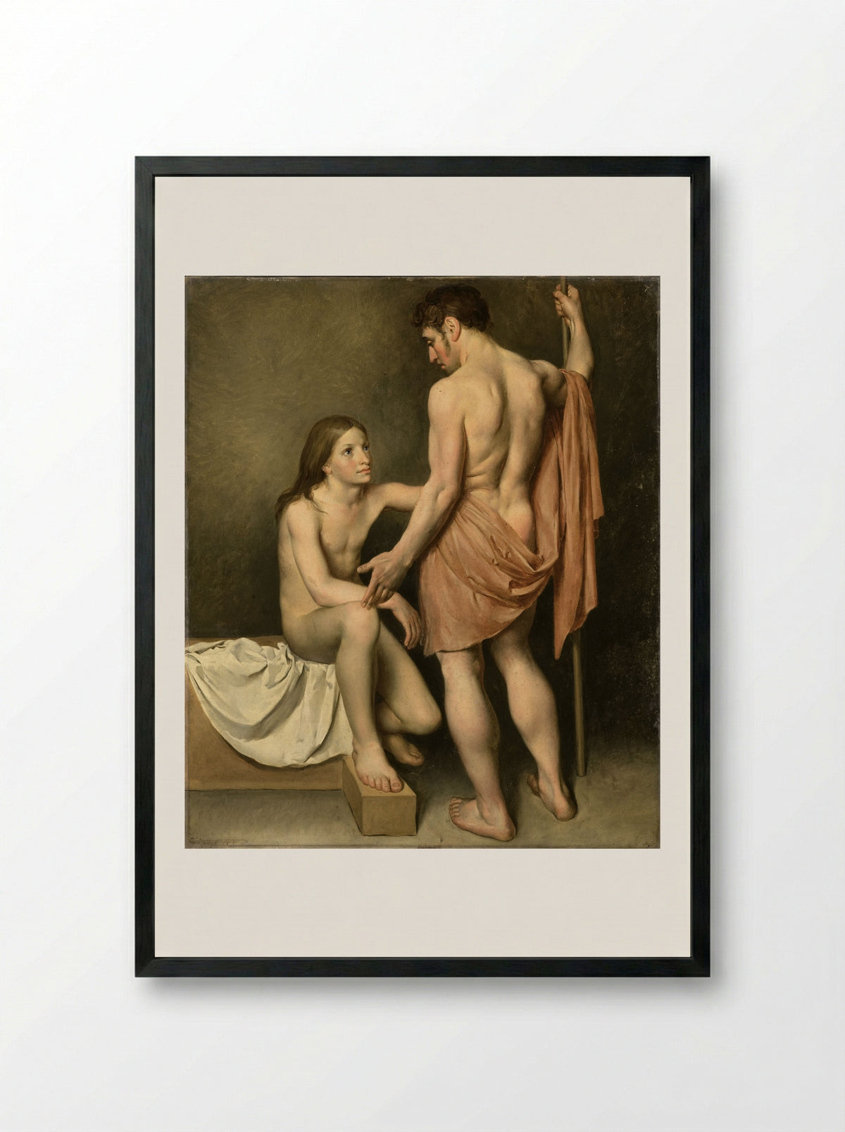 Academiestudie van een man en een vrouw - Woutherus Mol - Framed Print Black