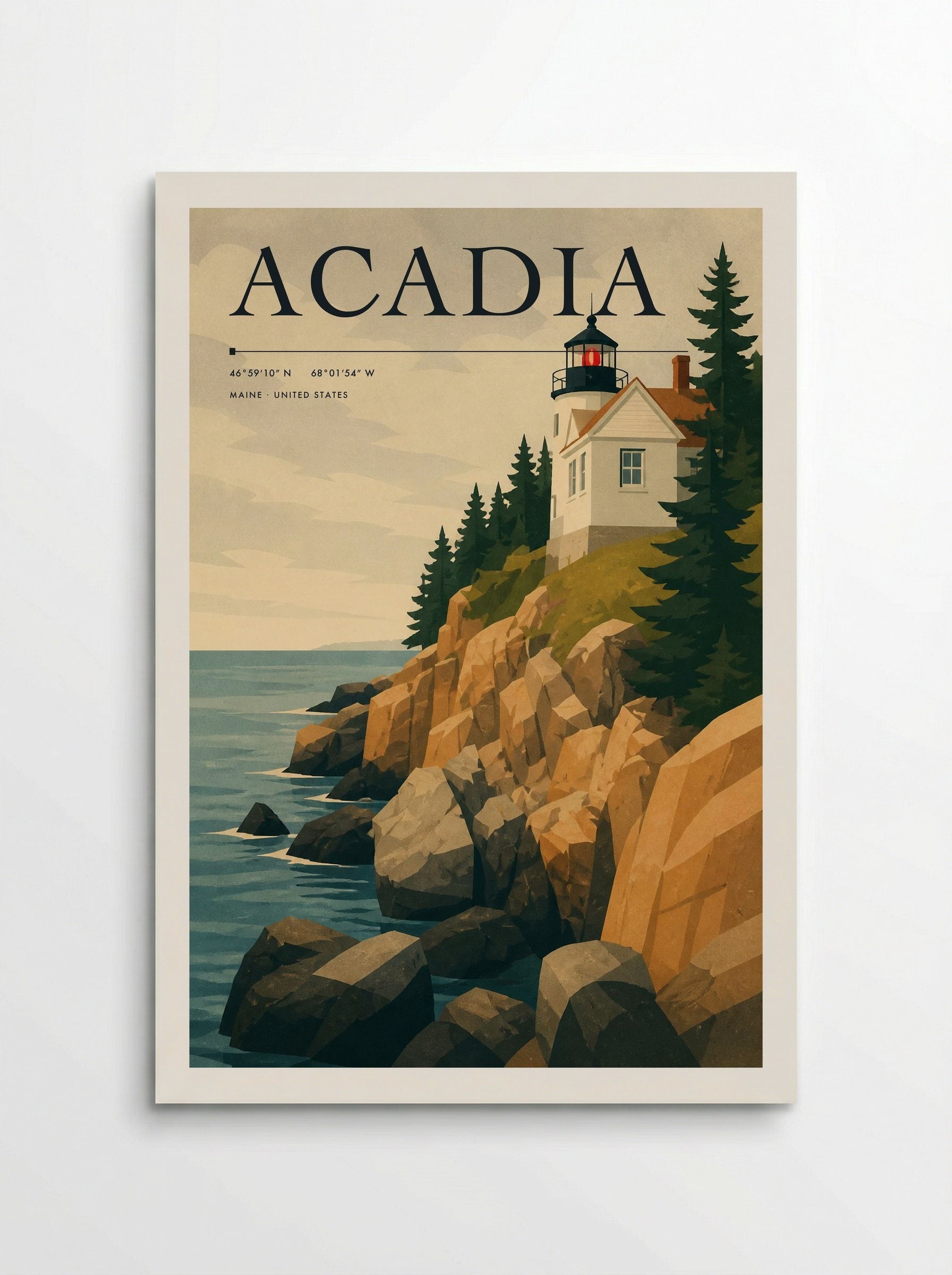 Acadia Travel Poster Artwork - Poster