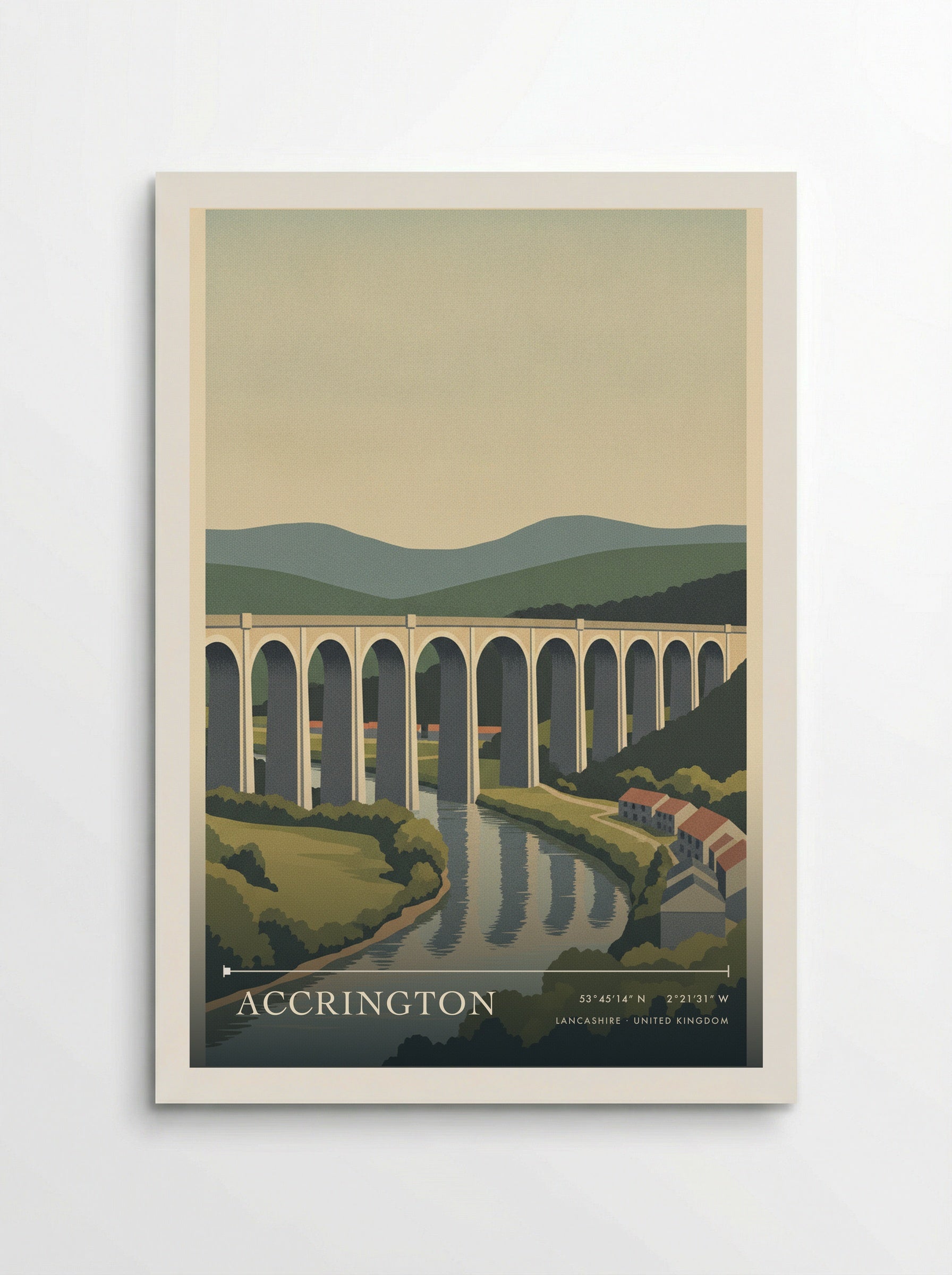 Accrington Lancashire United Kingdom Travel Poster - Poster