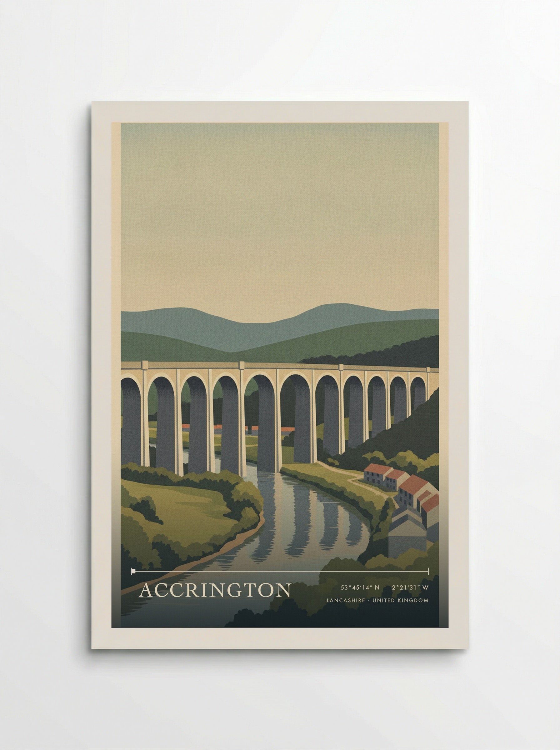Accrington Lancashire United Kingdom Travel Poster - Poster
