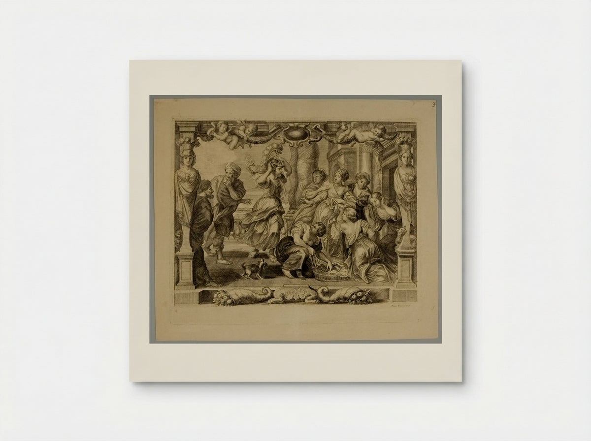 Achilles Discovered by Ulysses with the Daughters of Lycomedes - Frans Ertinger - Poster