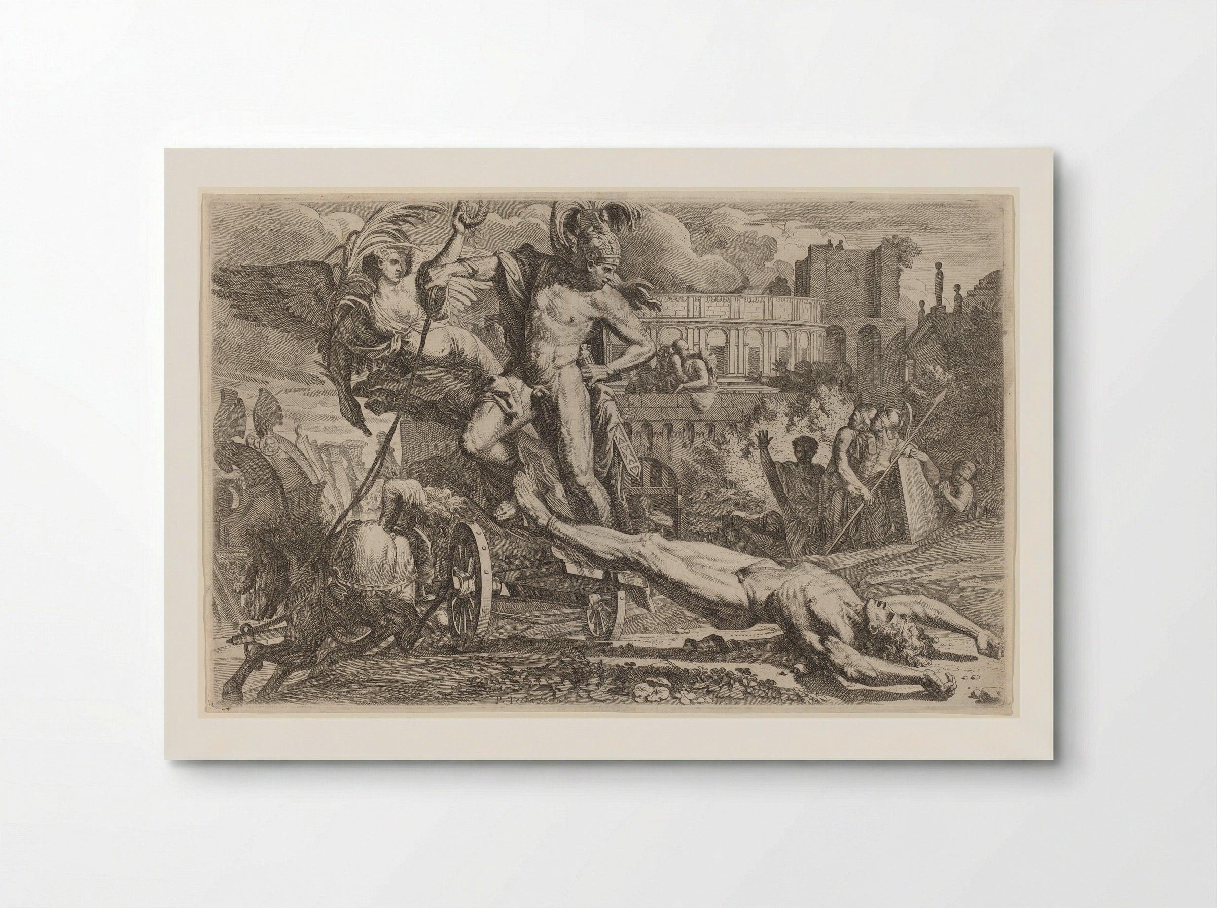 Achilles Dragging the Body of Hector - Pietro Testa - Poster