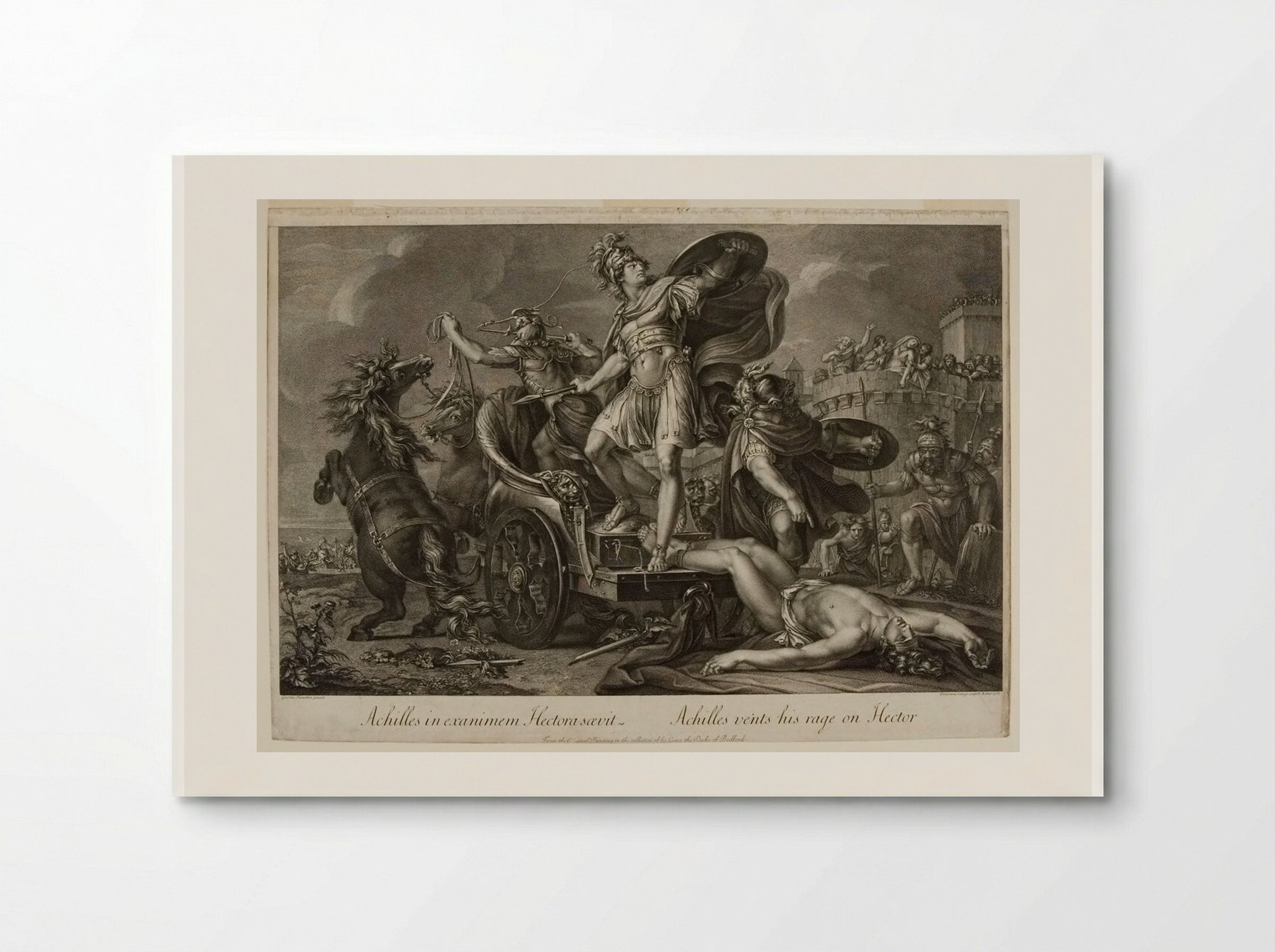 Achilles vents his rage on Hector - Domenico Cunego - Poster