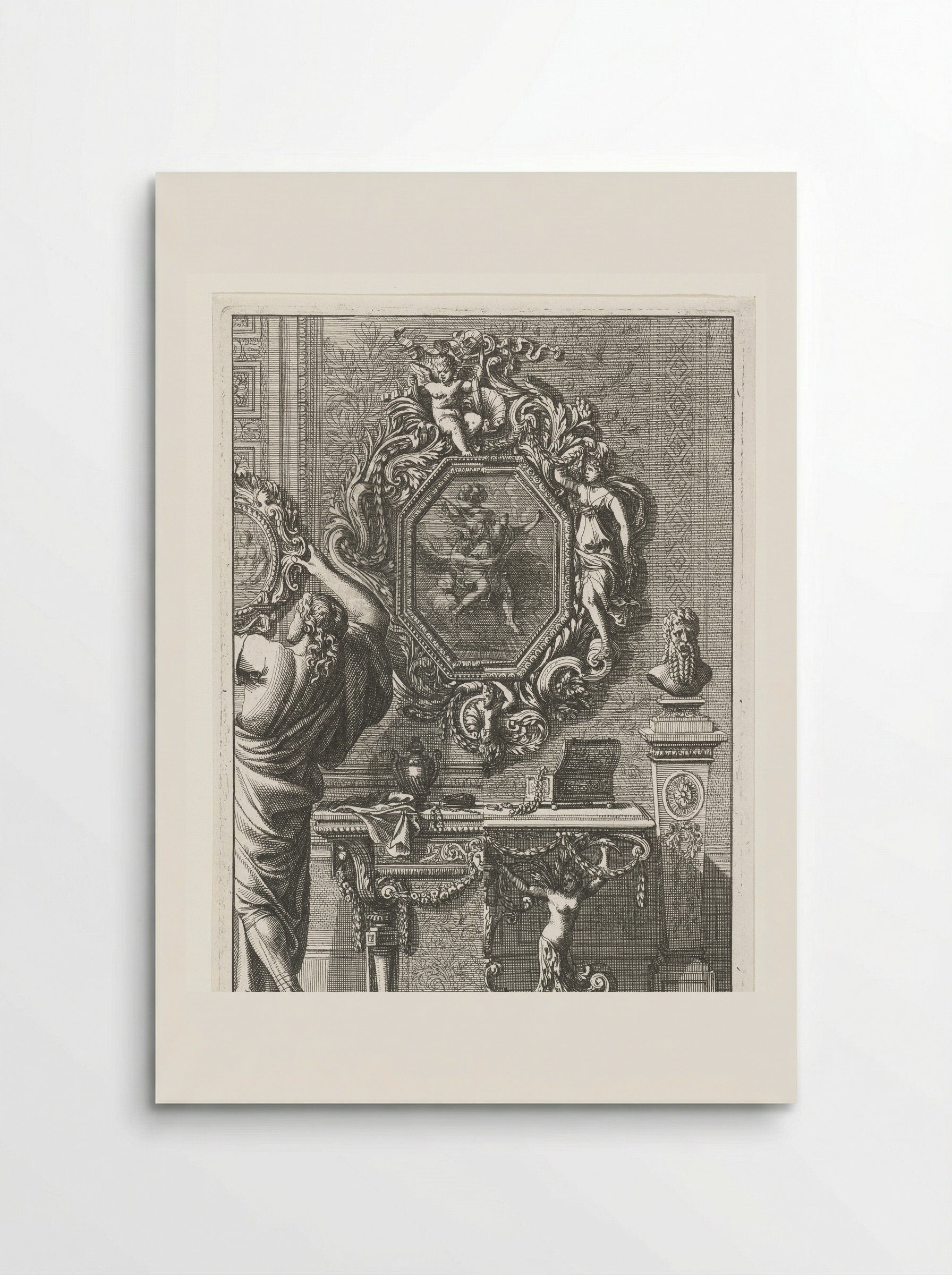 Achthoekige spiegel (Octagonal Mirror) - Jean Lepautre - Poster
