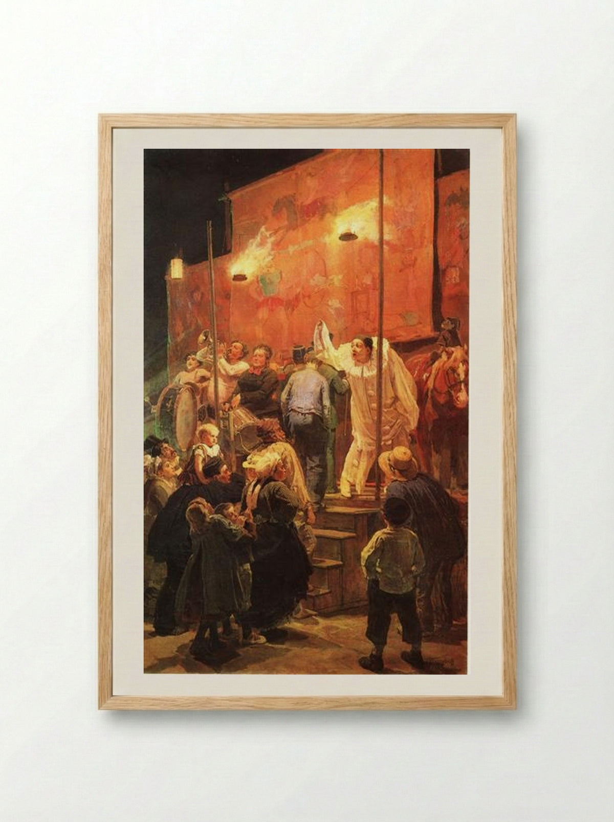 Acrobats (Festival in a Paris Suburb) - Viktor Vasnetsov - Framed Print Wood