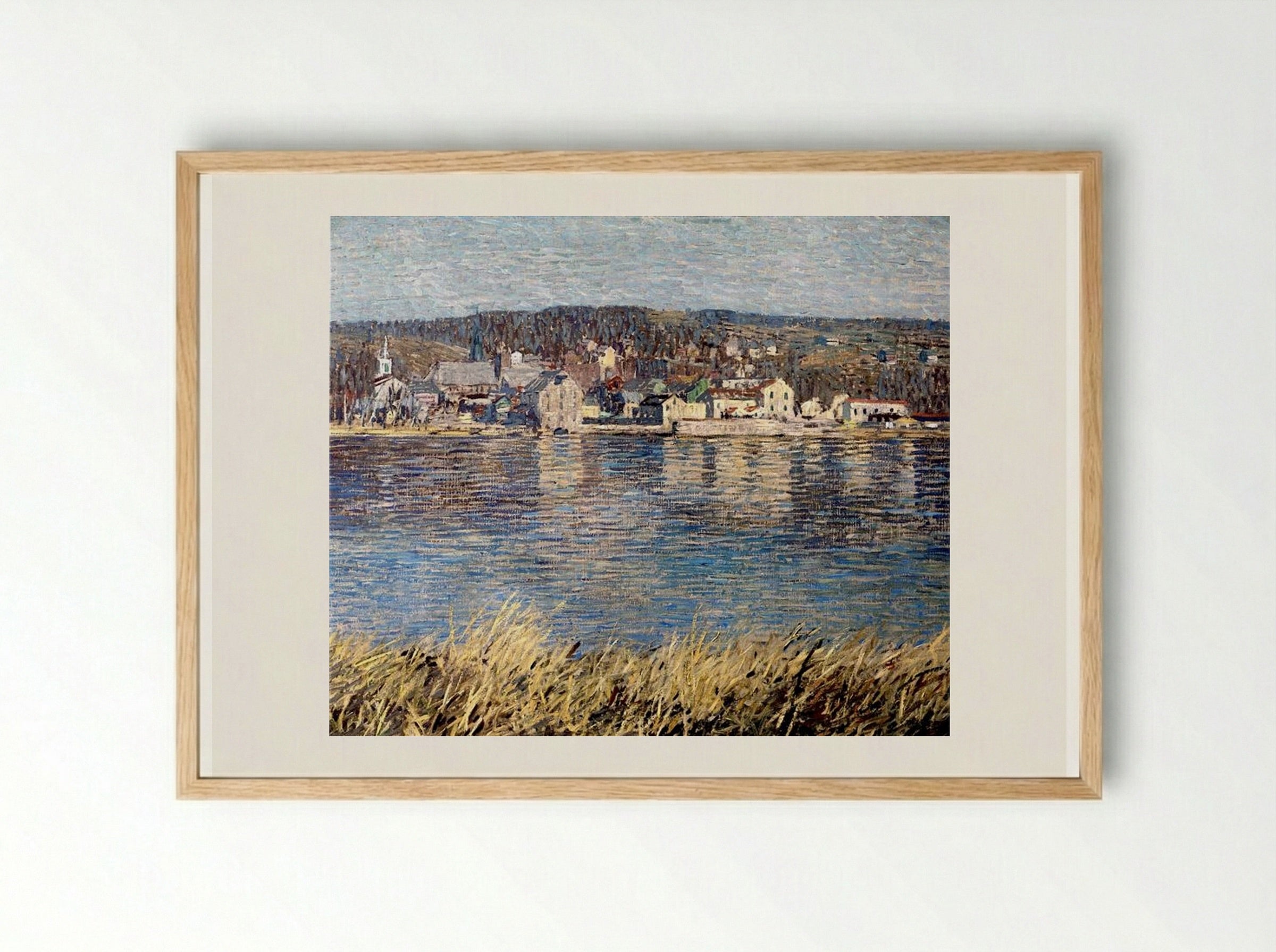 Across the River - Robert Spencer - Framed Print Wood