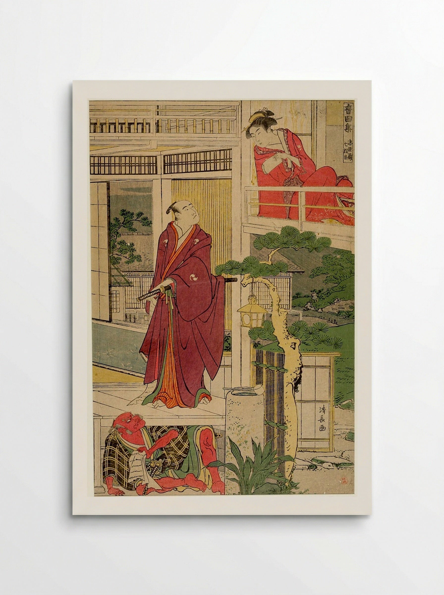 Act Seven from the series Treasury of Loyal Retainers - Torii Kiyonaga - Poster