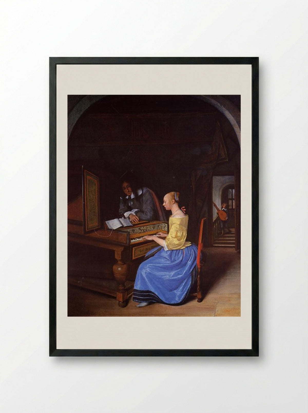 Action Proves the Man - Jan Steen - Framed Print Black