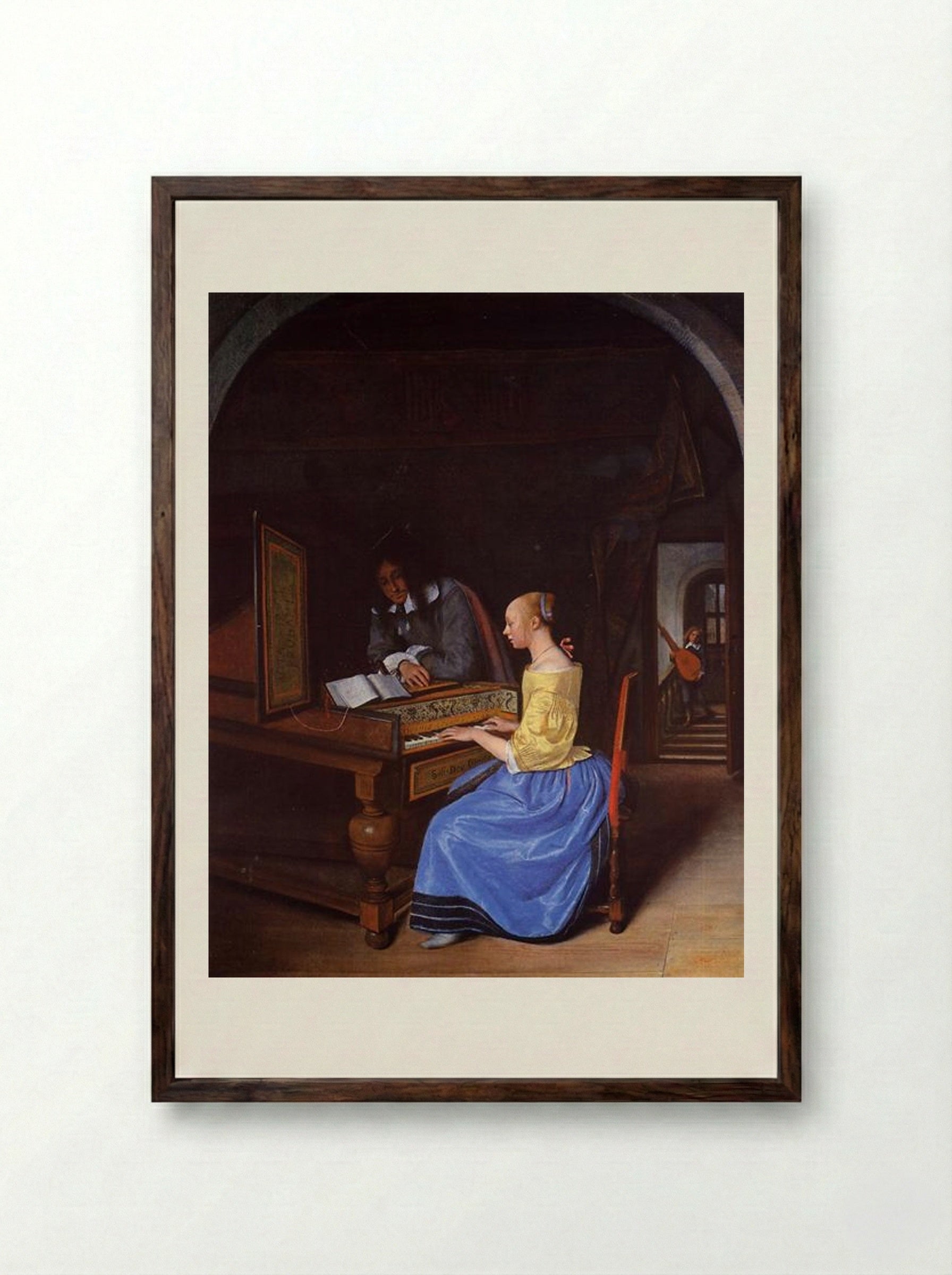 Action Proves the Man - Jan Steen - Framed Print Dark Wood