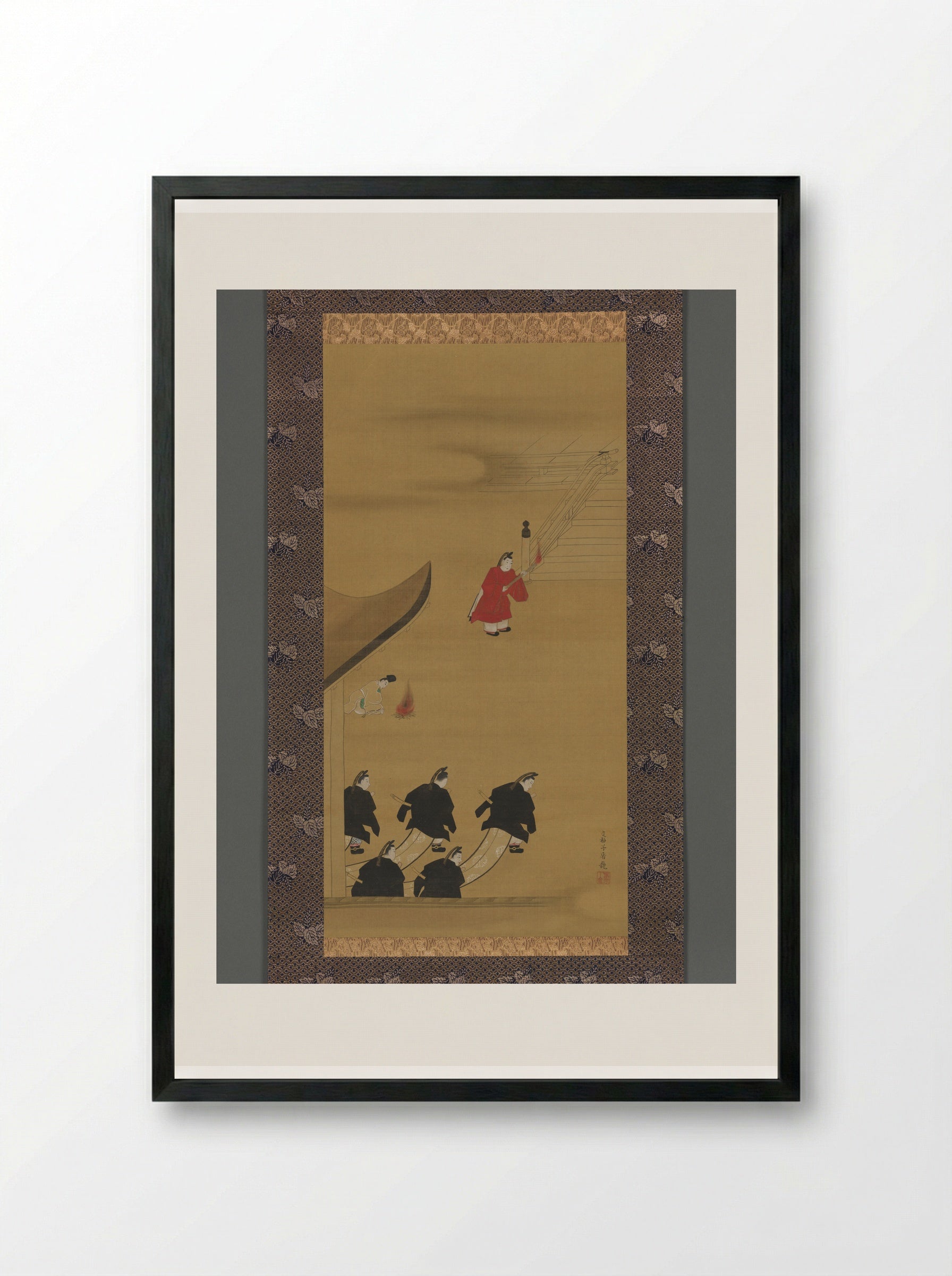Activities of the Twelve Months - Sakai Hōitsu - Framed Print Black