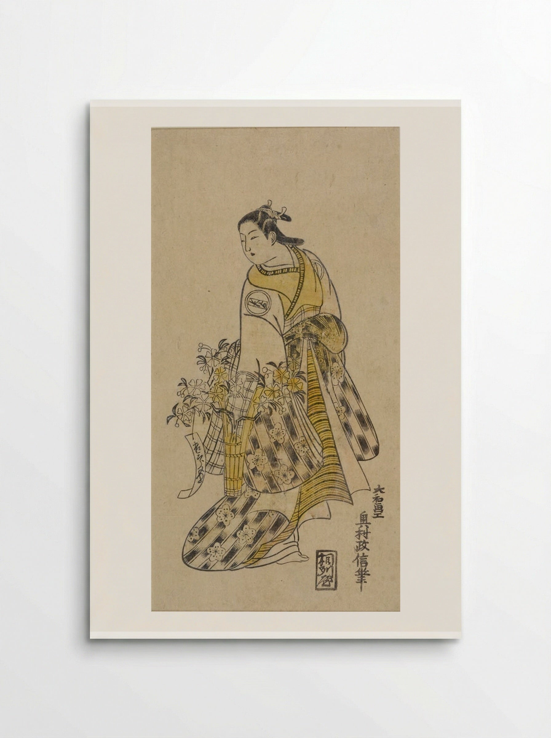 Actor Arashi Kiyosaburo as Yaoya Oshichi - Okumura Masanobu - Poster