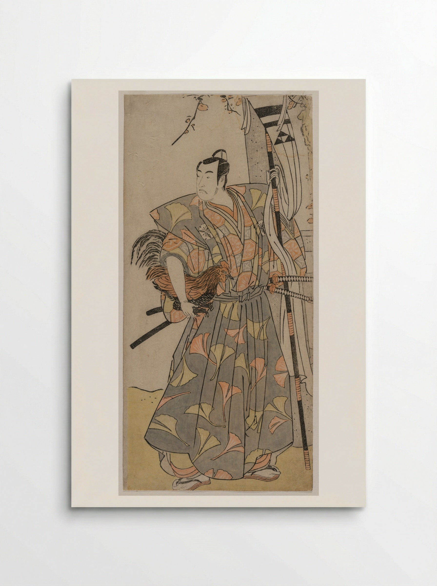 Actor Arashi Sangoro II as a Samurai - Katsukawa Shunkō - Poster
