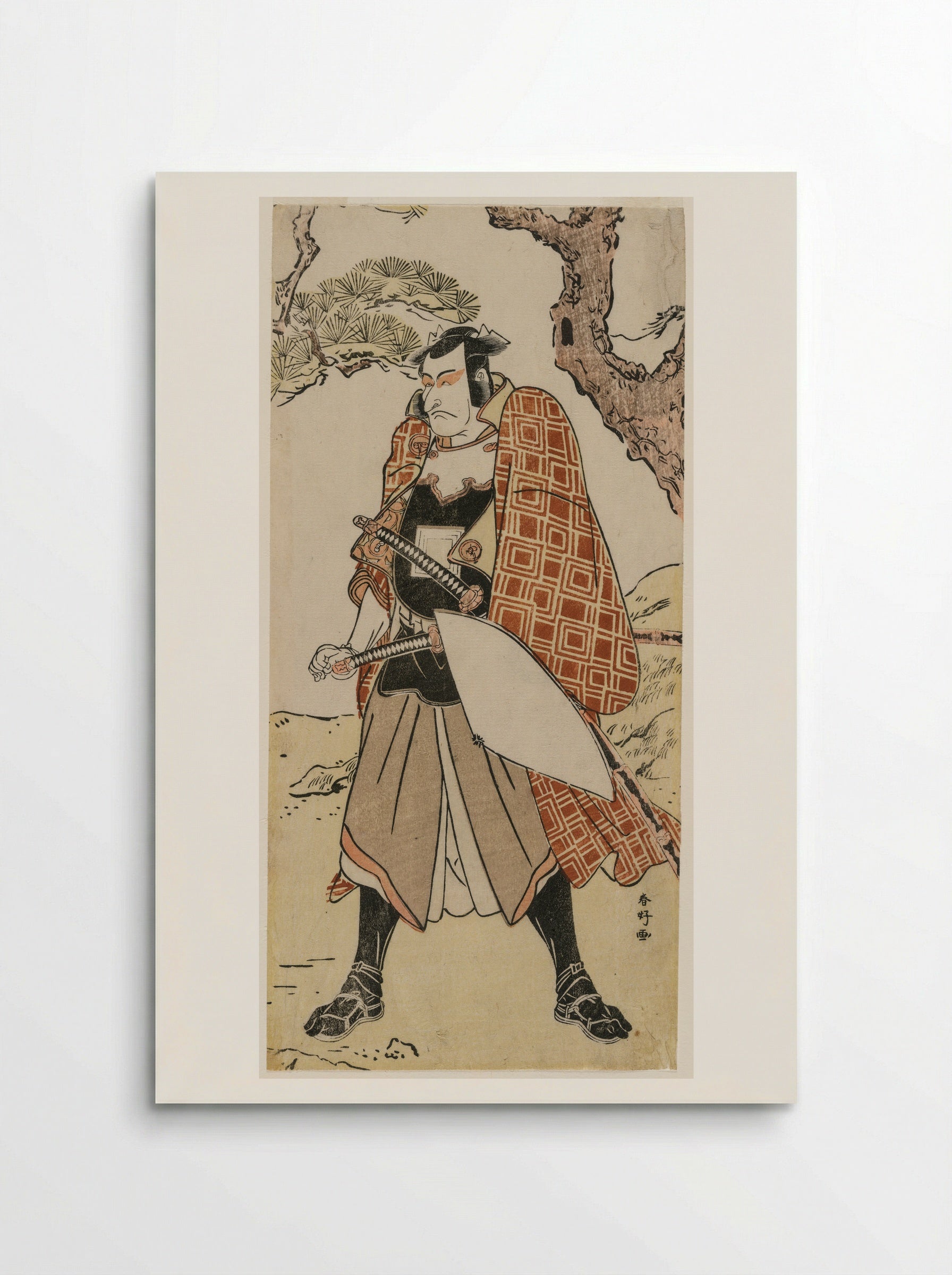Actor Ichikawa Danjūrō 5th as Matsuōmaru - Katsukawa Shunkō - Poster