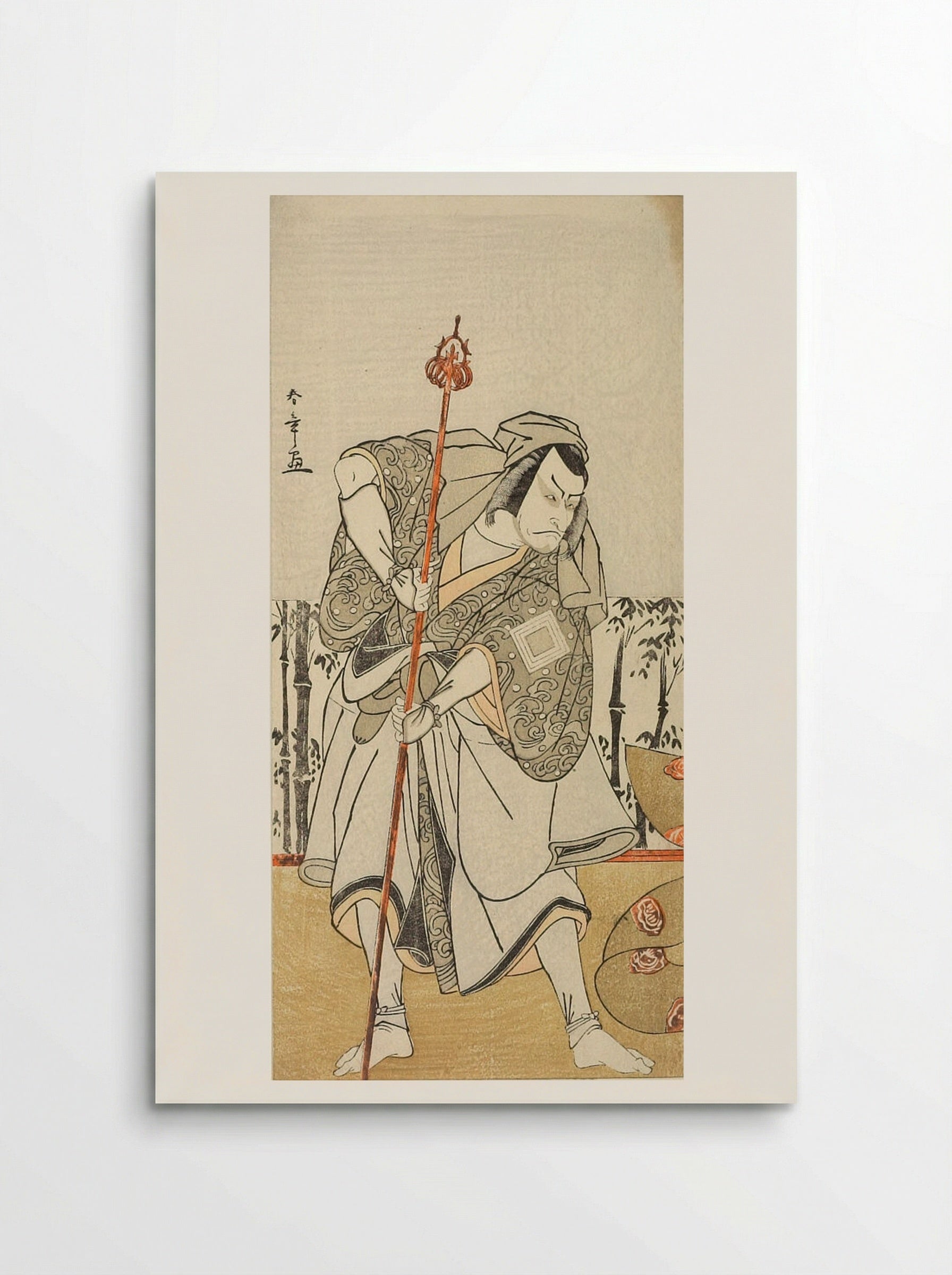 Actor Ichikawa Danjūrō 5th as Taira no Masakado - Katsukawa Shunshō - Poster