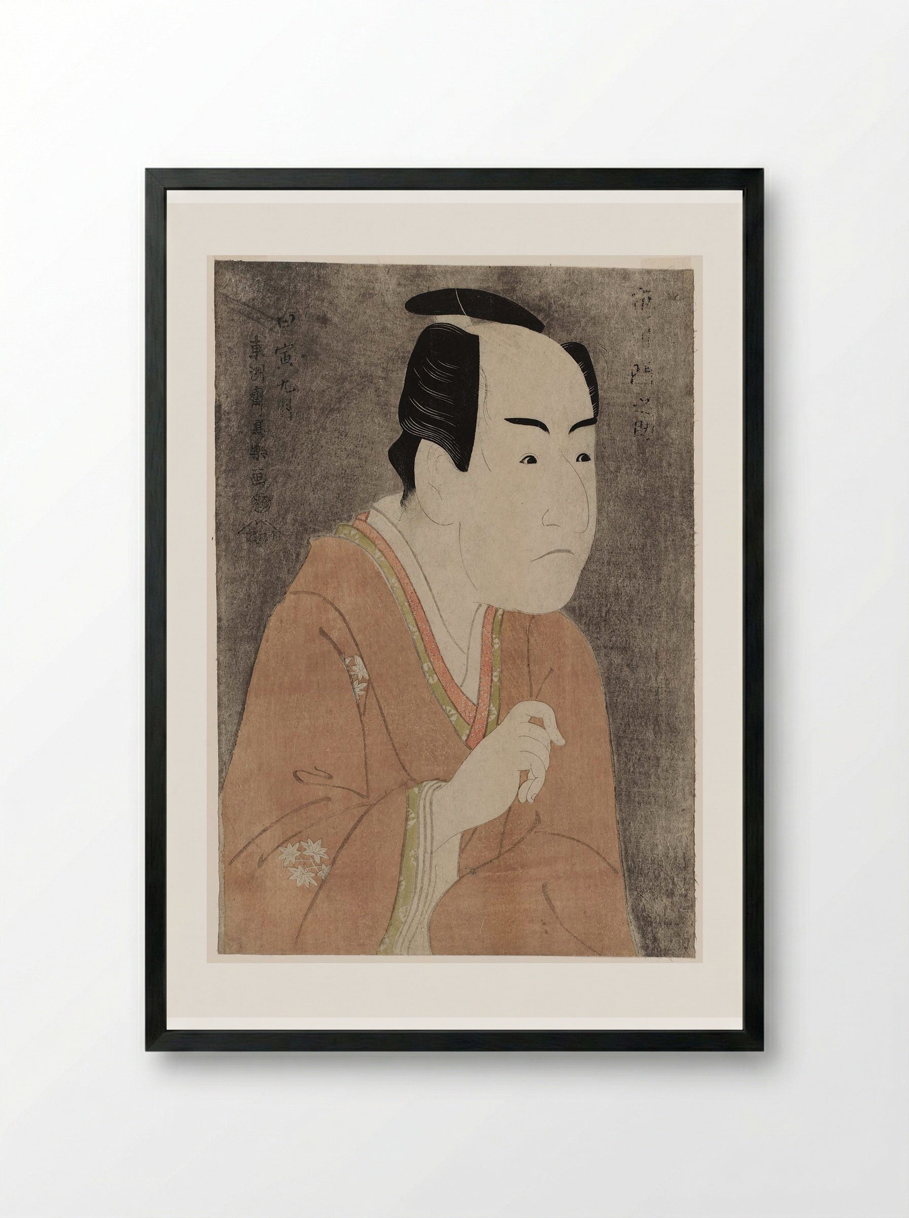 Actor Ichikawa Monnosuke 2nd as Date no Yosaku - Tōshūsai Sharaku - Framed Print Black