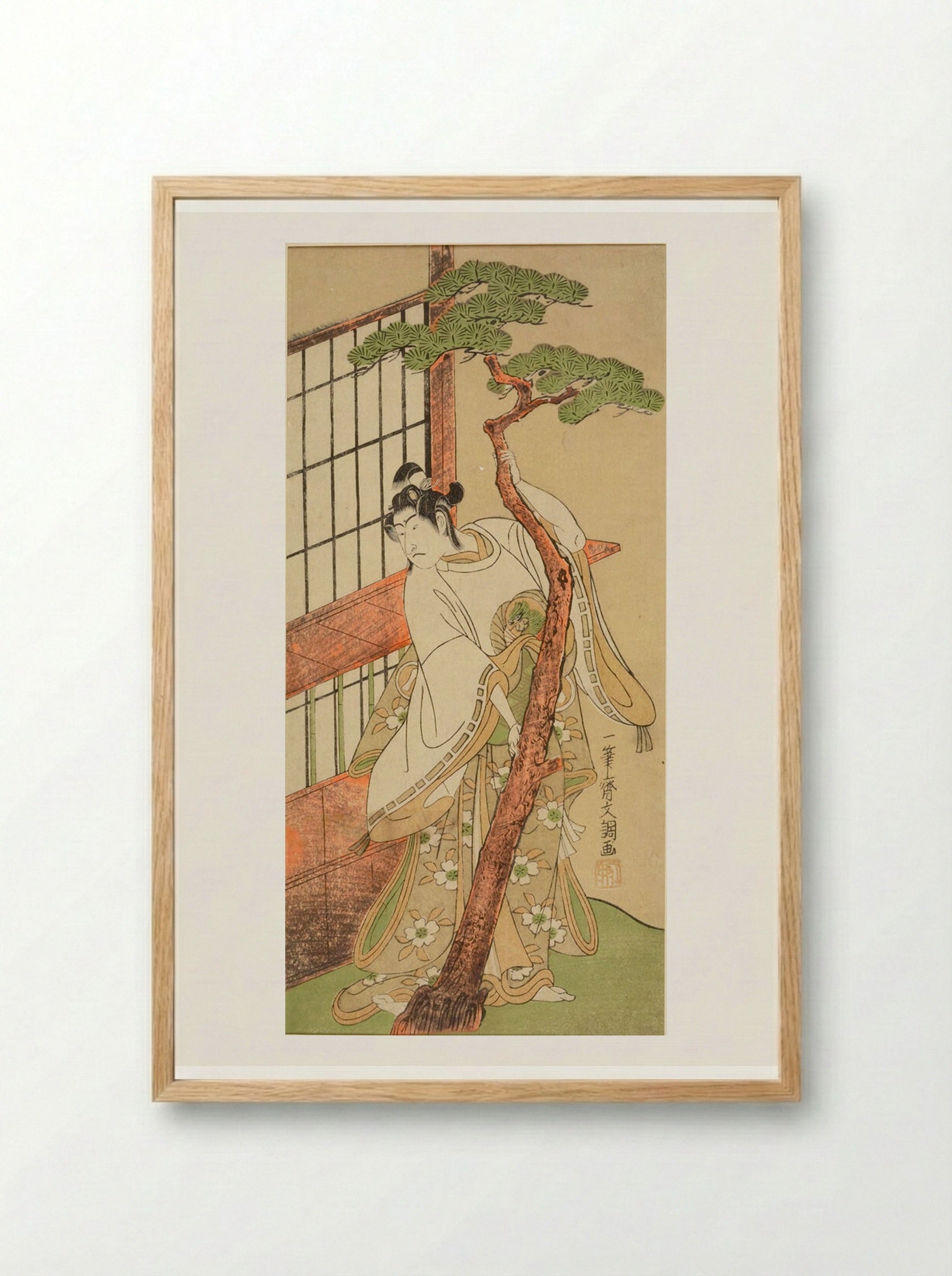 Actor Ichikawa Monnosuke 2nd as Tsunewakamaru - Ippitsusai Bunchō - Framed Print Wood