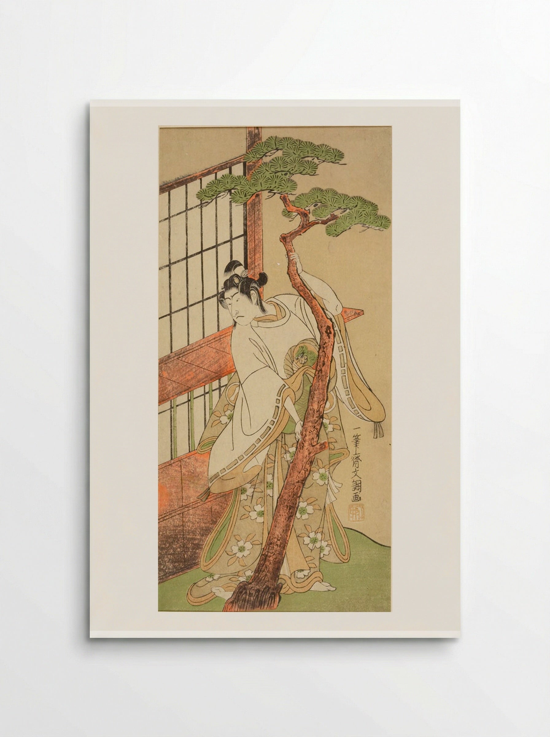 Actor Ichikawa Monnosuke 2nd as Tsunewakamaru - Ippitsusai Bunchō - Poster