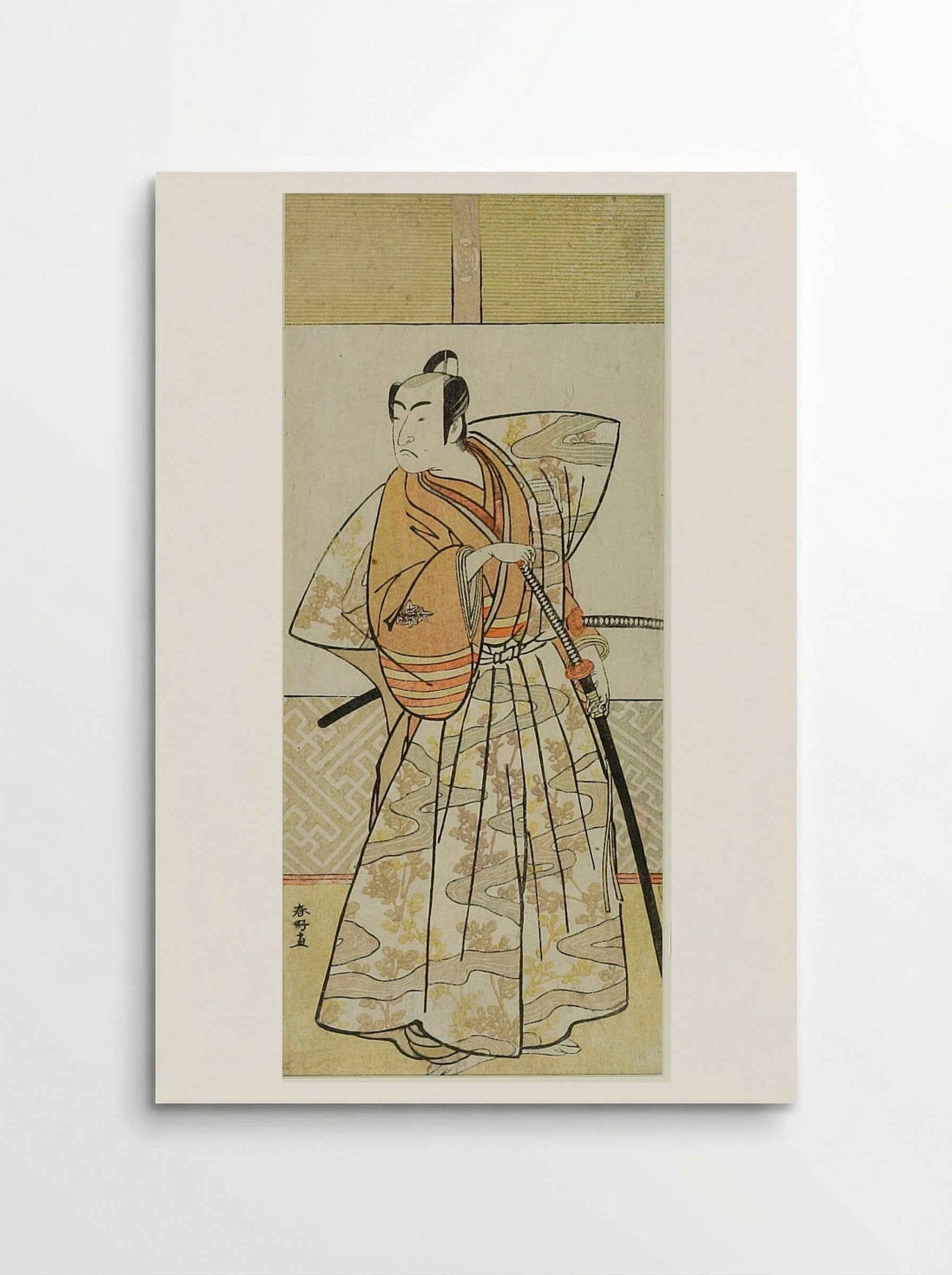 Actor Ichikawa Umezo as a Samurai - Katsukawa Shunkō - Poster