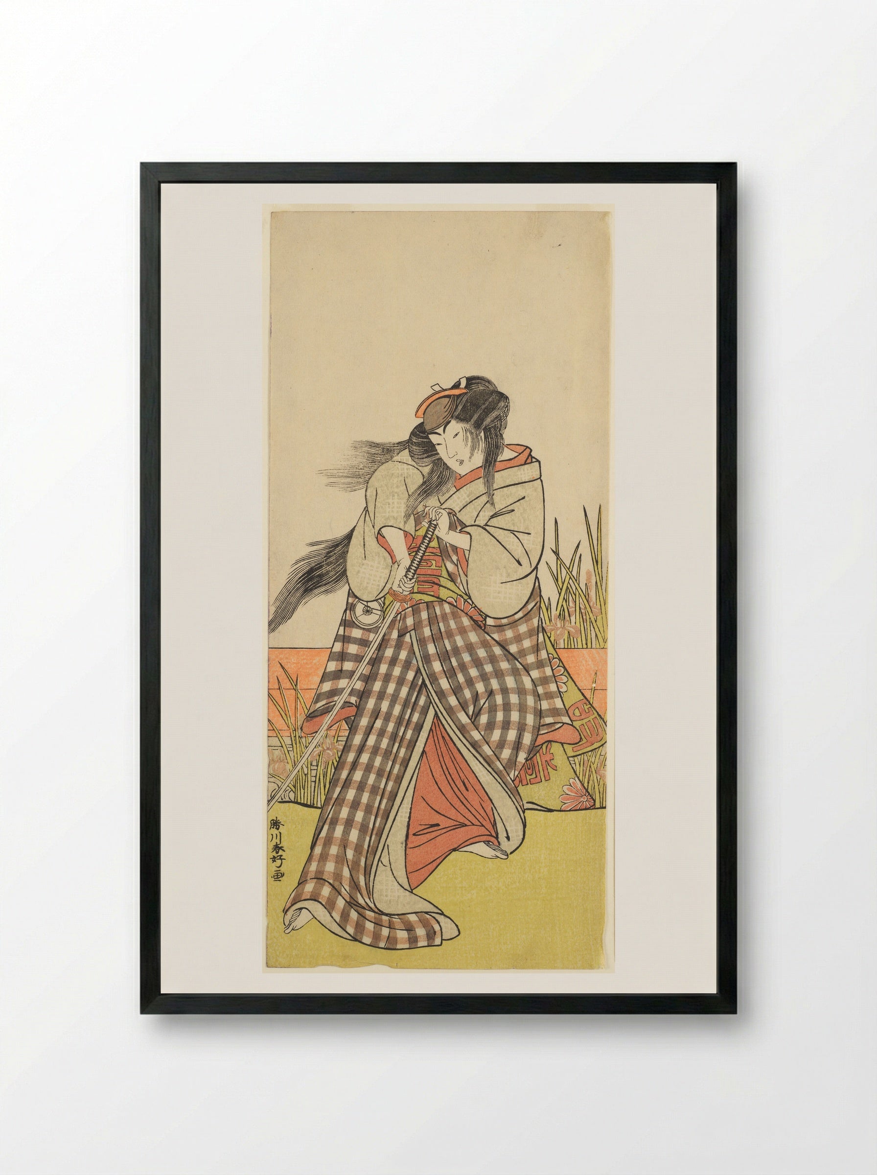 Actor Iwai Hanshirō IV as Onaka - Katsukawa Shunkō - Framed Print Black