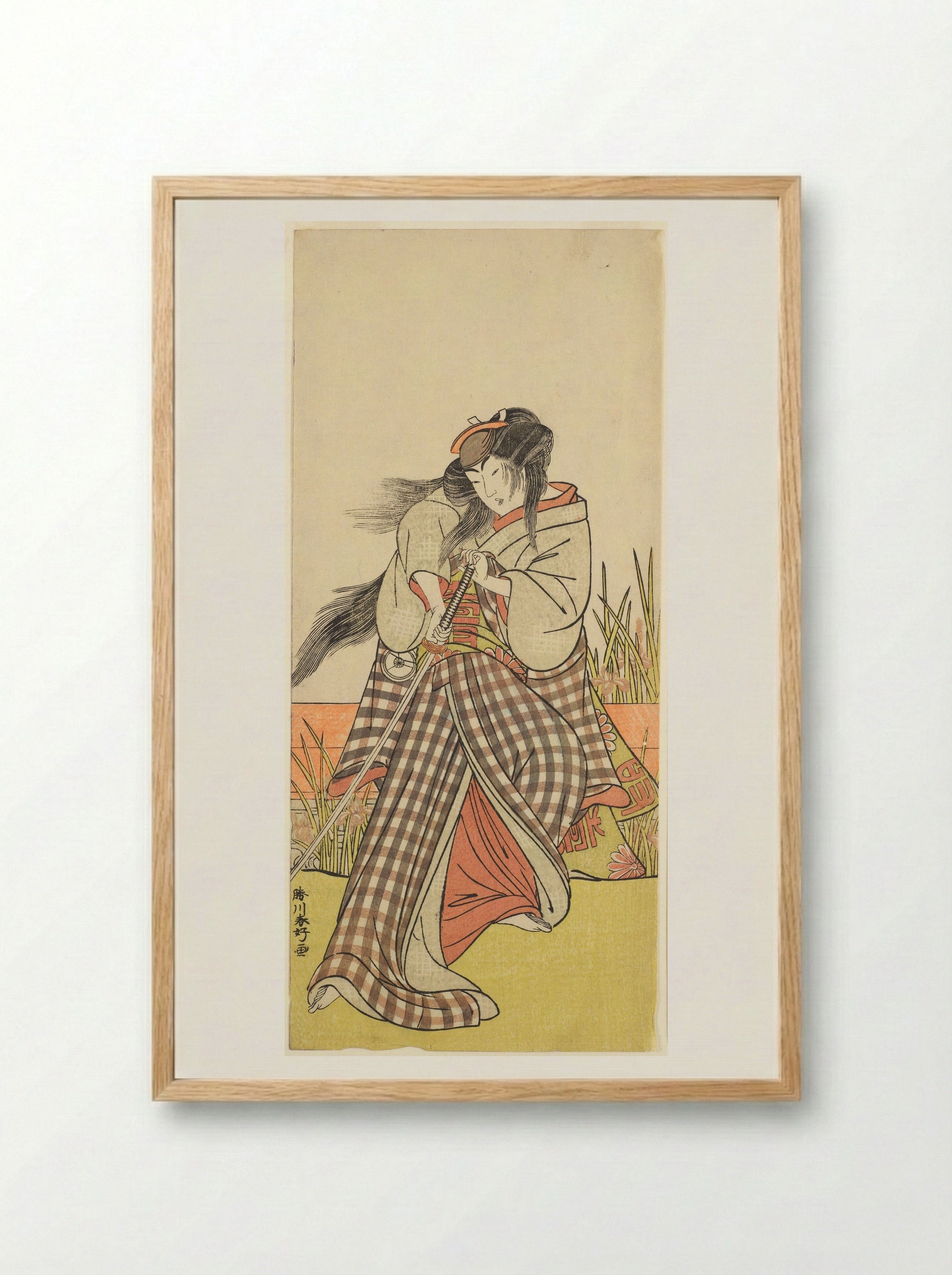 Actor Iwai Hanshirō IV as Onaka - Katsukawa Shunkō - Framed Print Wood