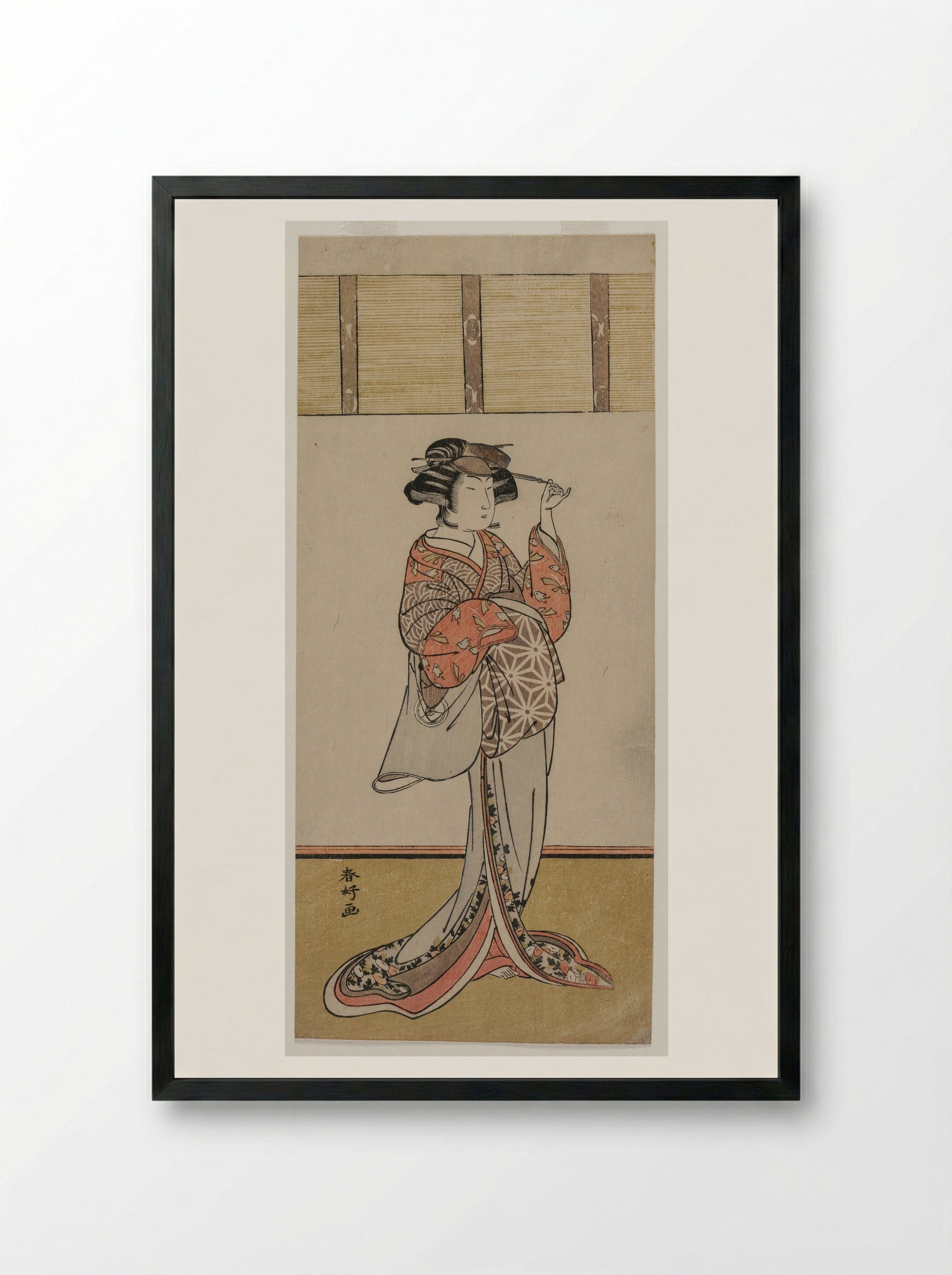 Actor Iwai Hanshirō IV as Otani - Katsukawa Shunkō - Framed Print Black