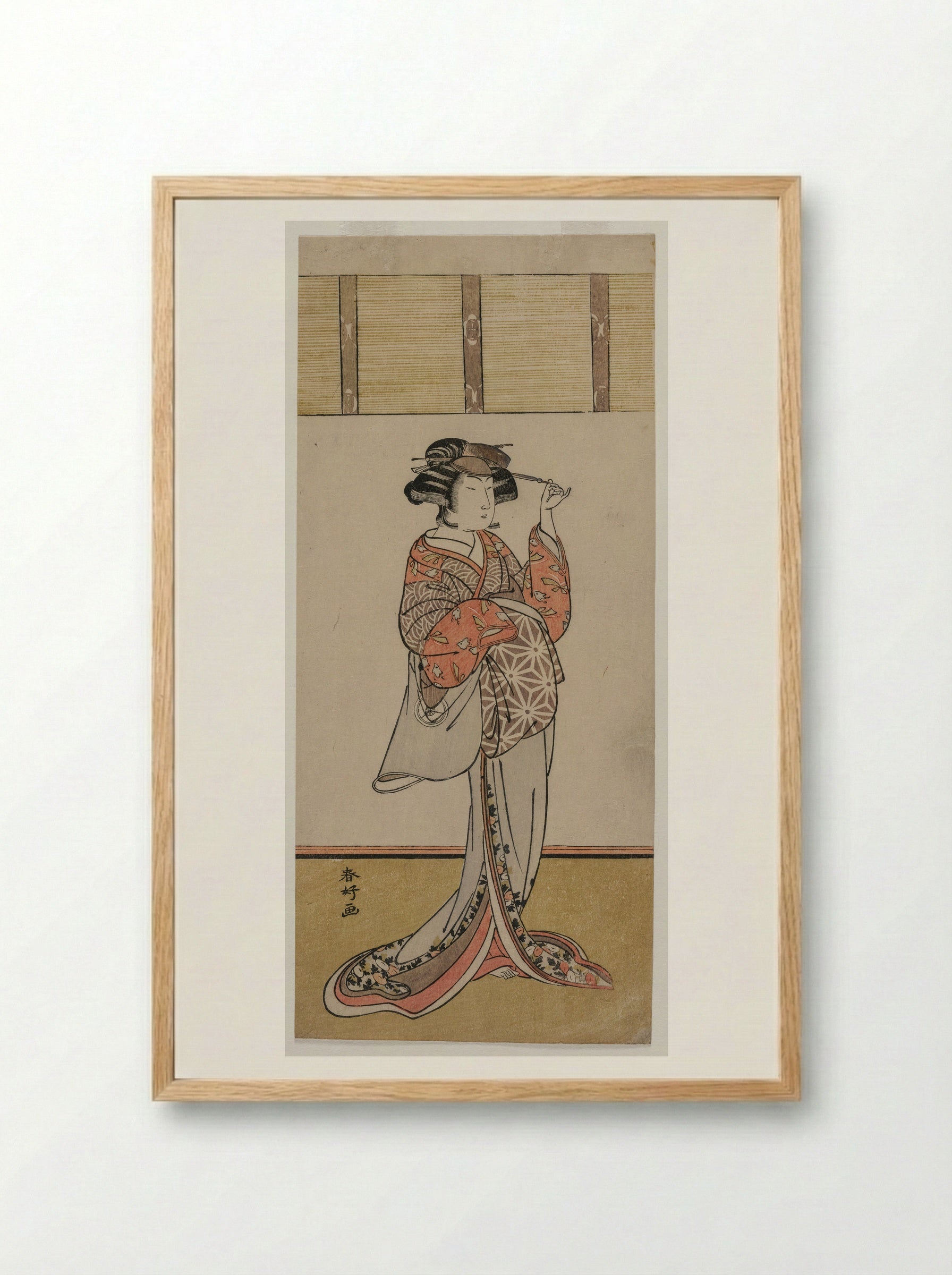 Actor Iwai Hanshirō IV as Otani - Katsukawa Shunkō - Framed Print Wood